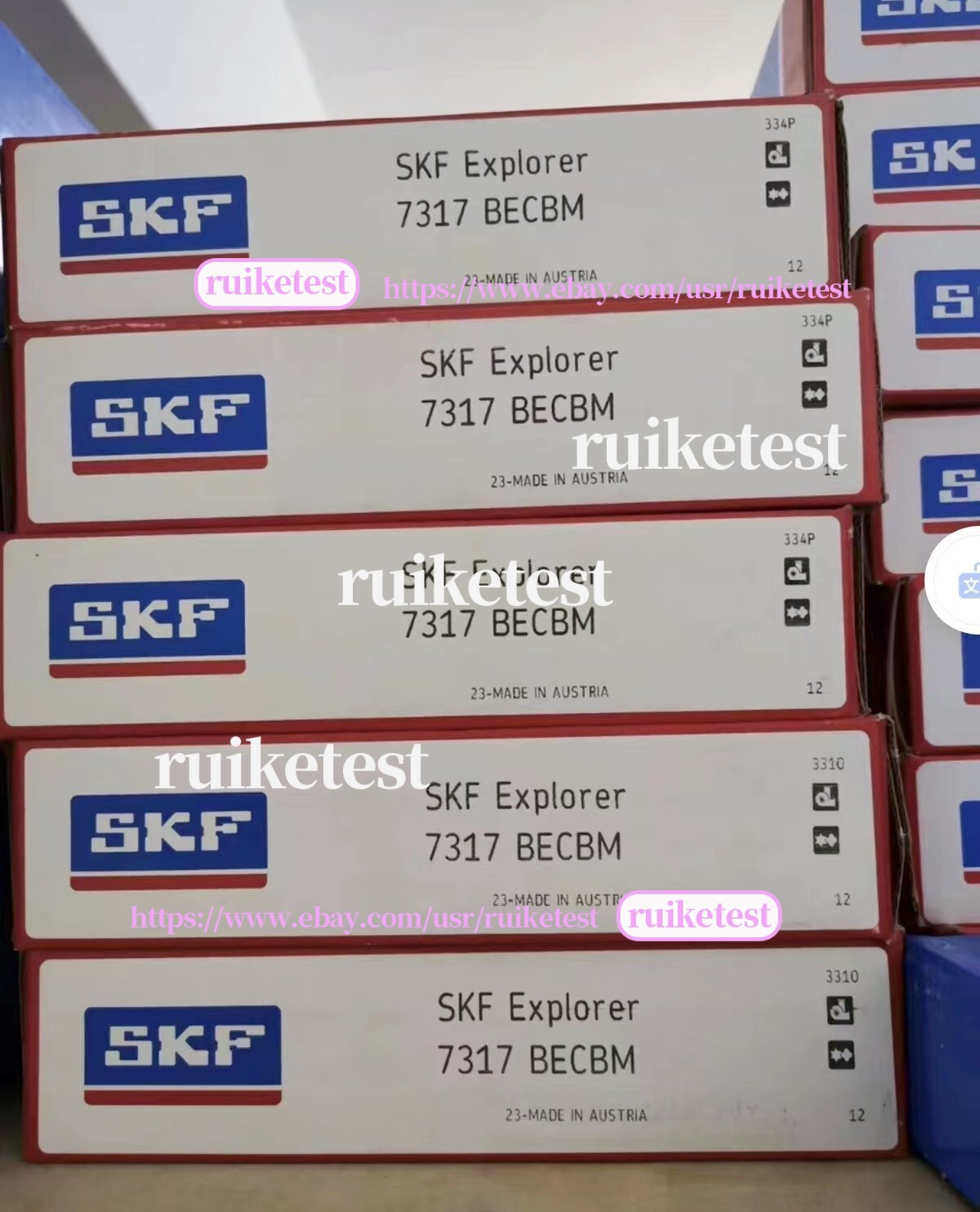 1PCS NEW SKF 7317 BECBM single row angular contact ball bearing