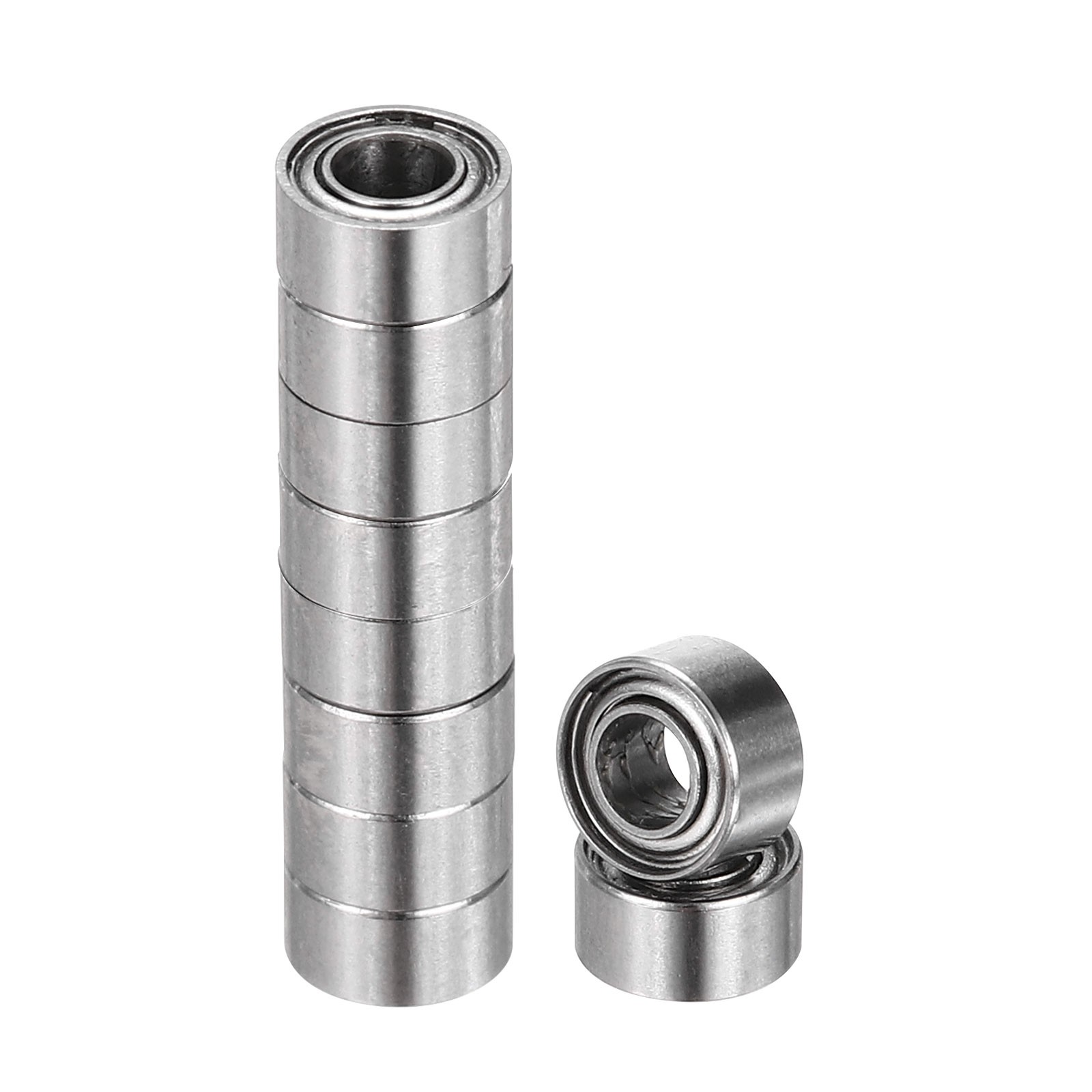 10pcs R133ZZ 3/32″ ID x 3/16″ OD x 3/32″ Height Z3 Ball Bearings Silver Tone