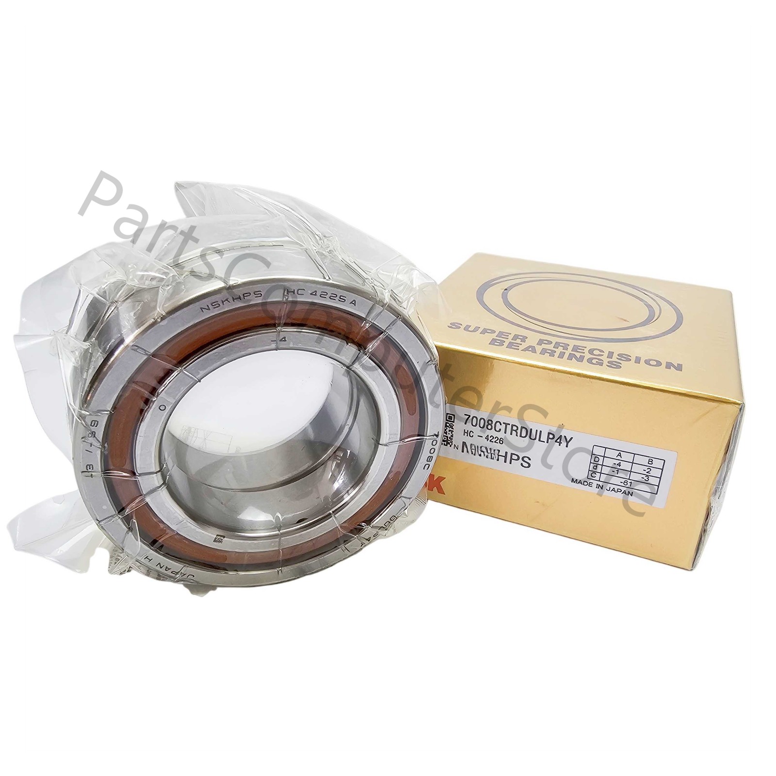 NEW Set of Two Super Precision Spindle Bearings For NSK 7008CTRDULP4Y Abec-7 US