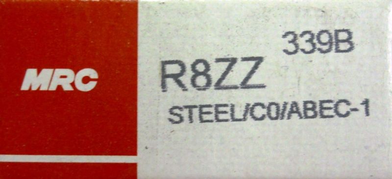 MRC BALL BEARING MRC-R8ZZ 0.500″ ID 1.1250″ OD 0.3125″ WIDTH DOUBLE SEALED