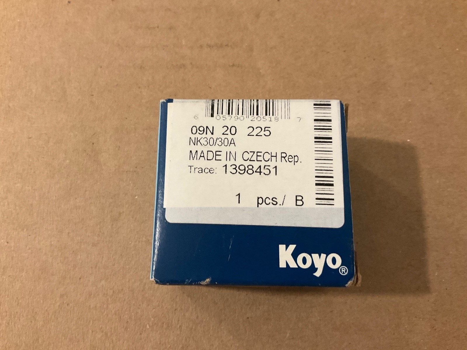 KOYO NK30/30A Roller Bearing RJ08.05 Made in Czech – Free Shipping