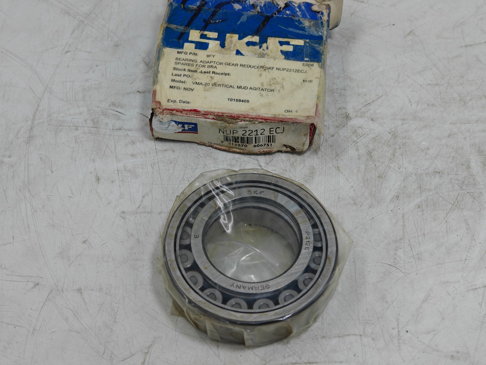 NUP 2212 ECJ SKF Cylindrical Roller Bearing SKF NUP2212 ECJ Germany 60x110x28mm