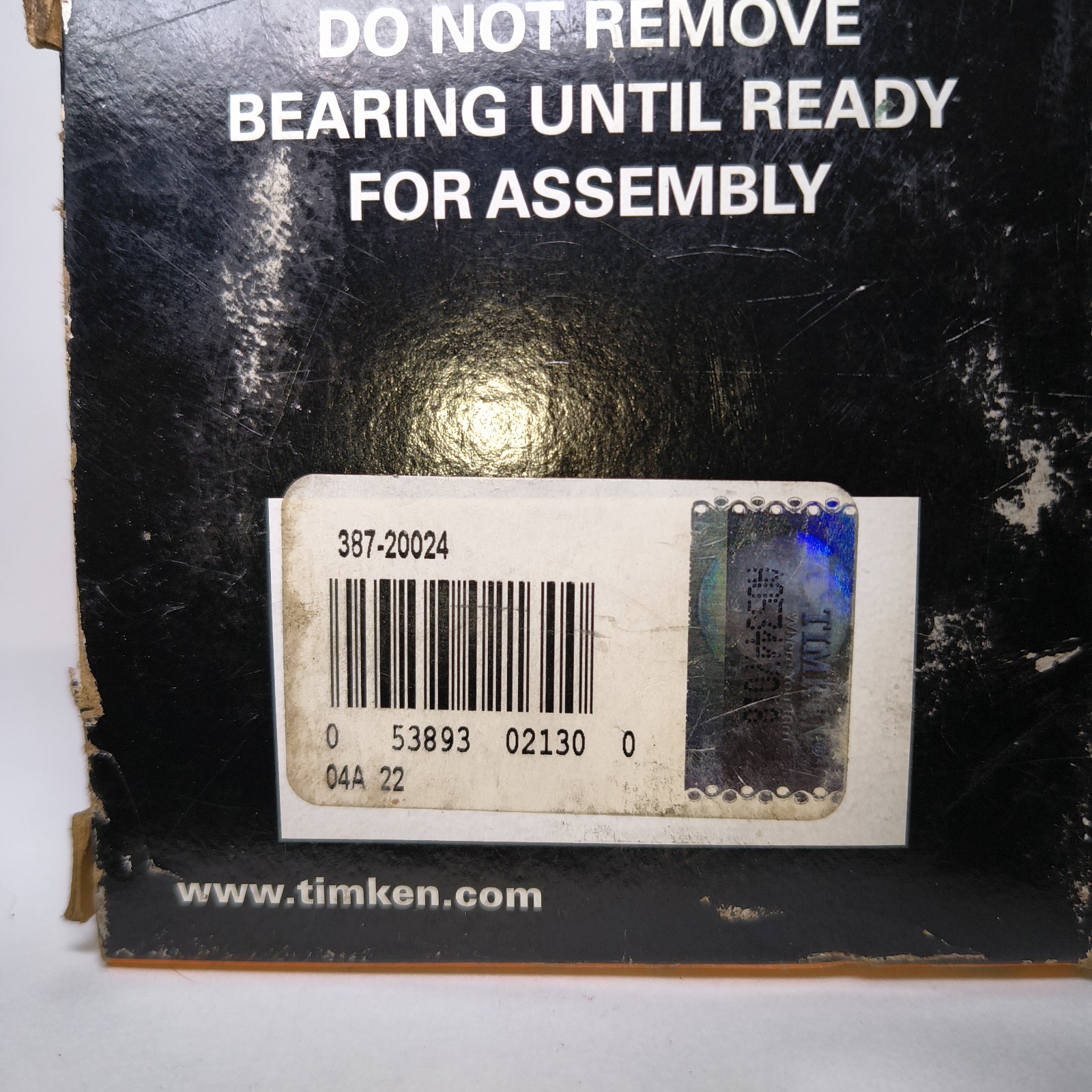 NEW TIMKEN 387 Tapered Roller Bearing Cone Inner Race 2.25″ Bore USA NIB