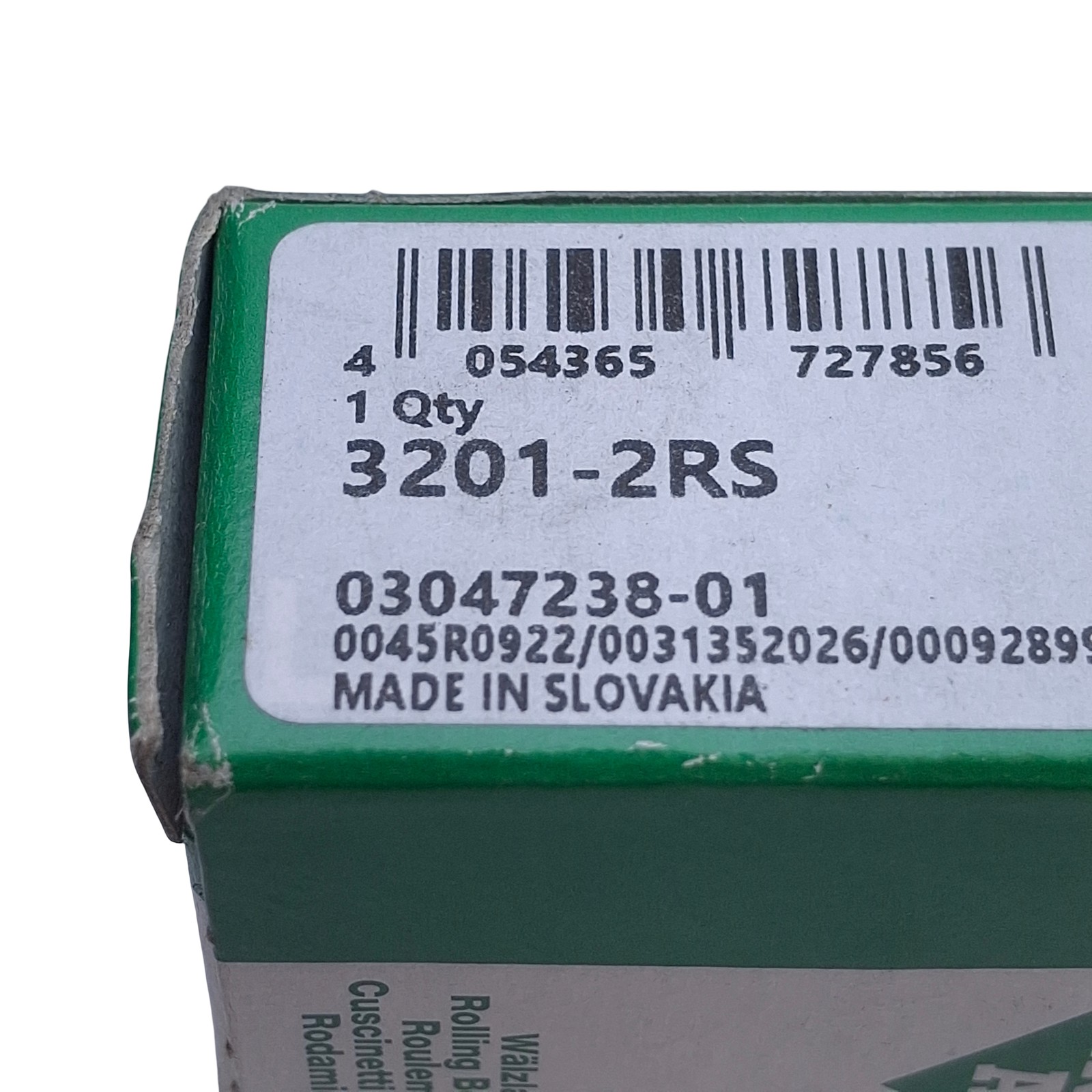 INA 3201-2RS Angular Contact Ball Bearing 32mm OD, 12mm Bore, 15,000r/min