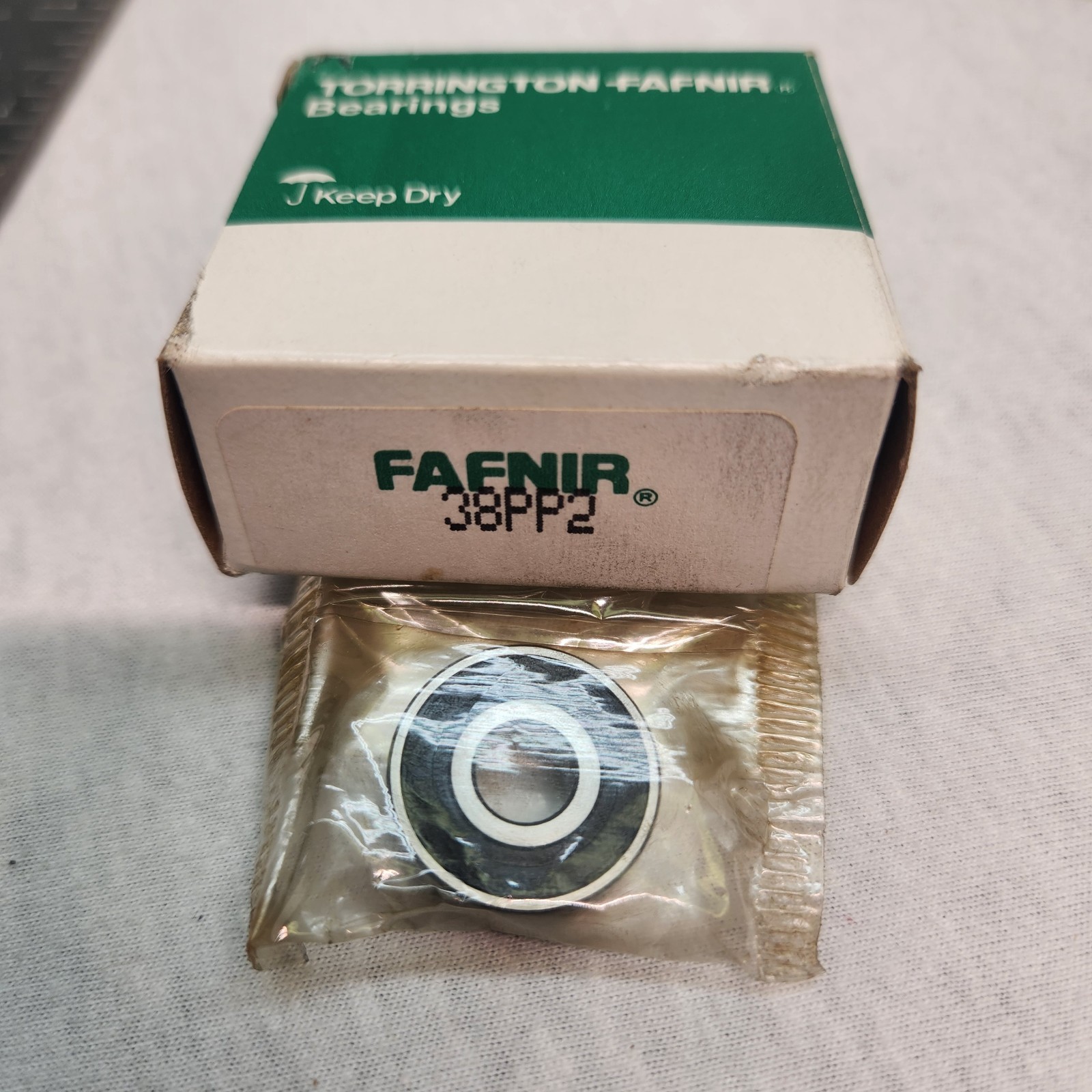 Vintage Fafnir 38PP2 Ball Bearing Double Sealed 8mm x 22mm x 7mm Sealed Box NOS