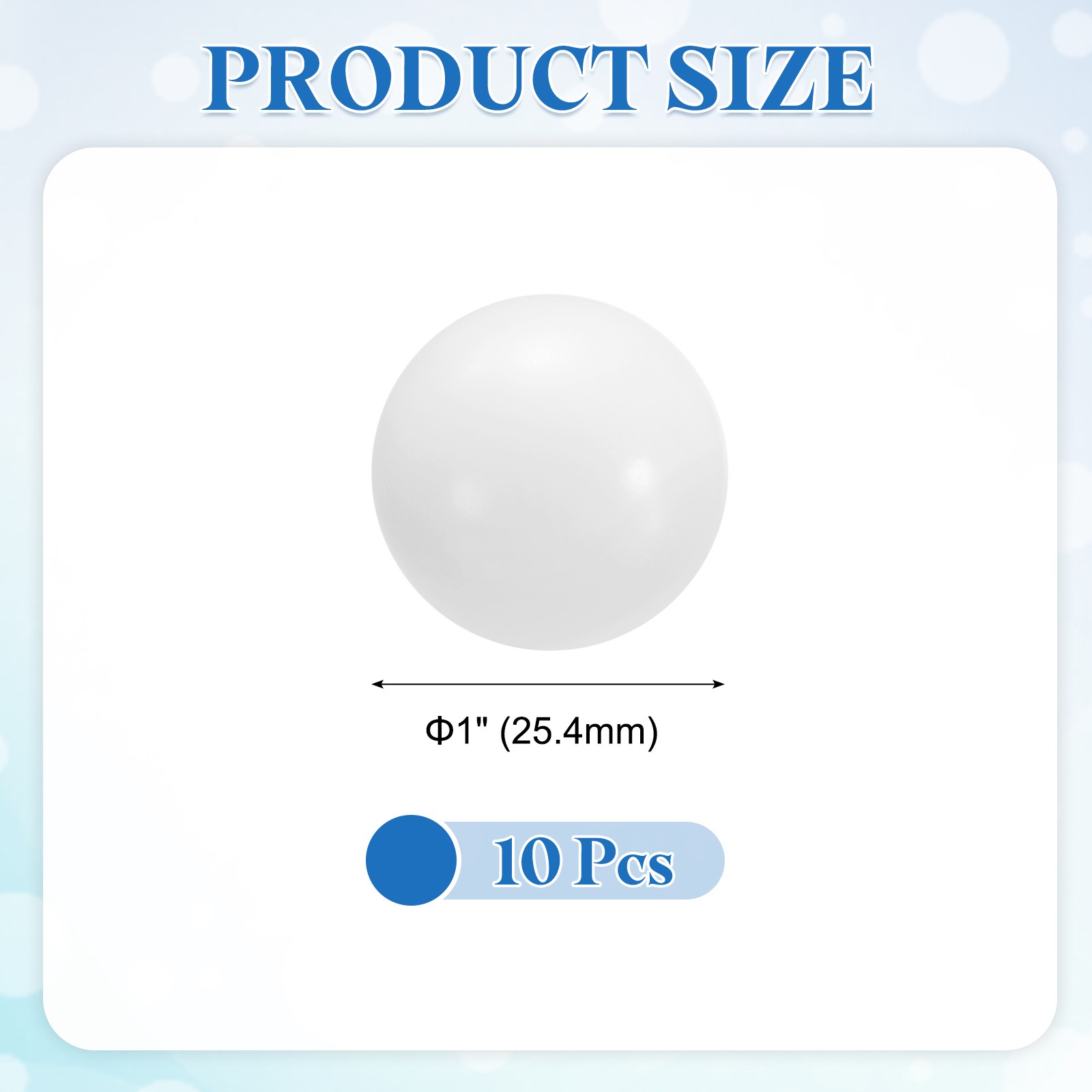 10 Pcs 1″ 25.4mm POM Bearing Balls INDUSTRIAL Solid Plastic Bearing Ball