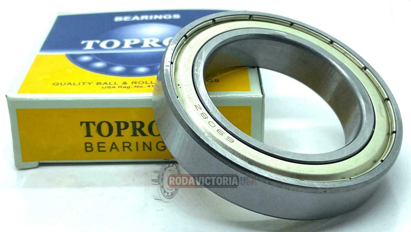 TOPROL 6908 ZZ DEEP GROOVE BALL BEARING, METAL SHIELDED 40x62x12 mm