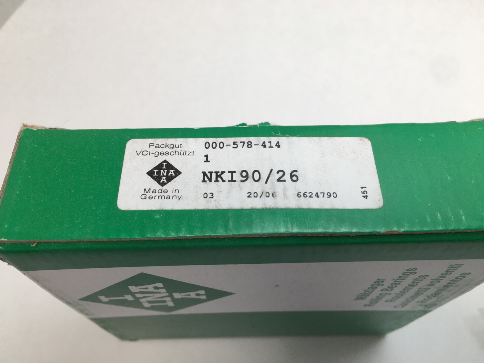 INA NKI90/26 Needle Roller Bearing 90x120x26 mm NKI 90 26 NKI9026 Germany