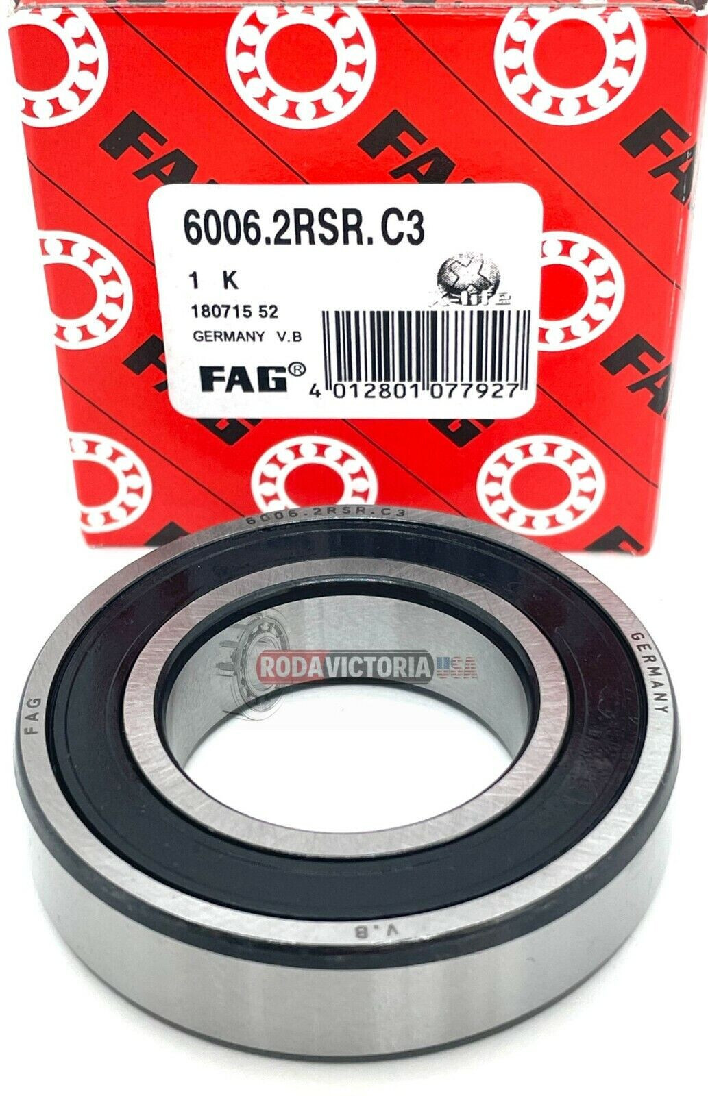 FAG 6006-2RS C3 BALL BEARING FOR YAMAHA OEM 93306-00612 30x55x13 mm 6006-2RSRC3