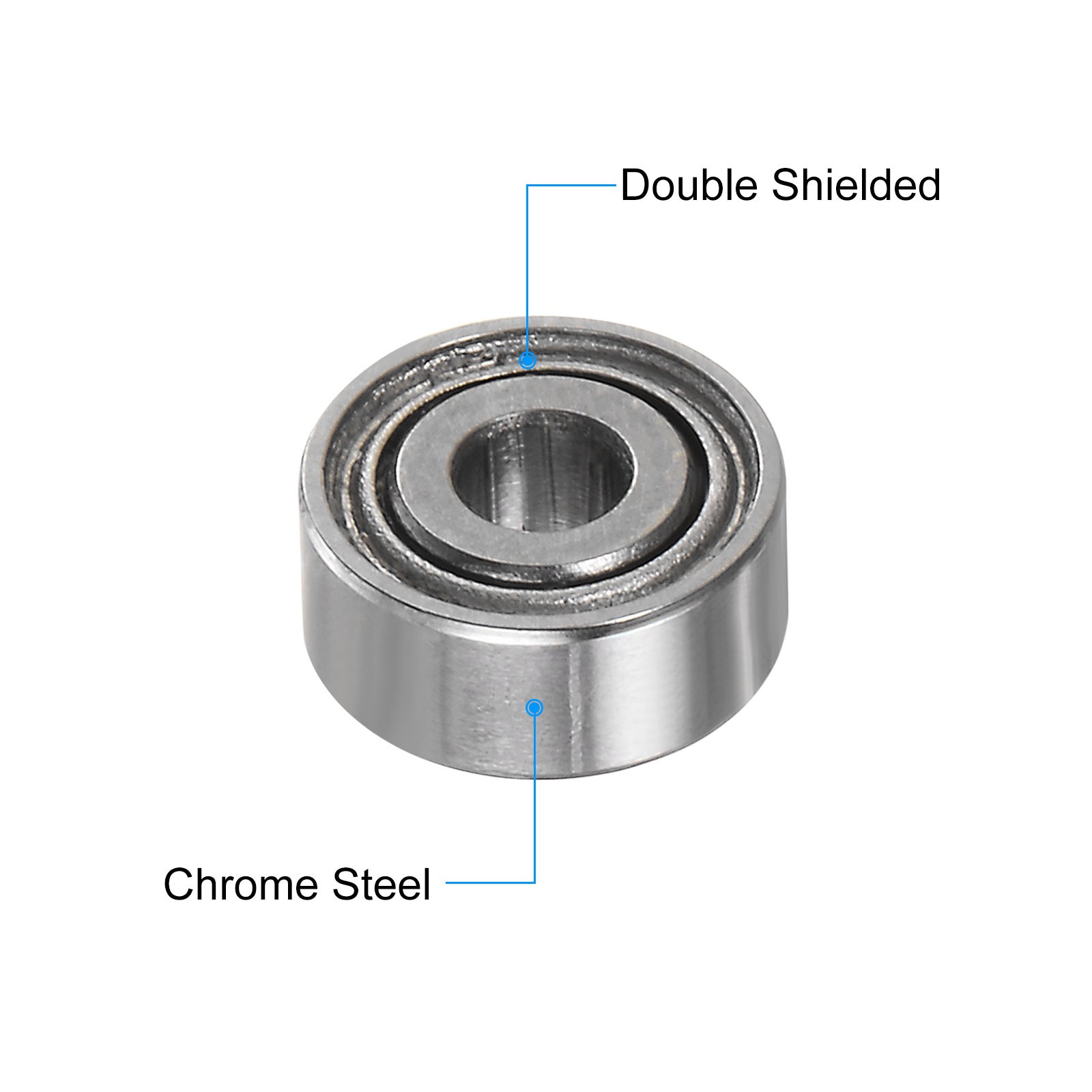 10pcs MR62ZZ Bearings 2x6x2.5mm Chrome Steel Mini Bearing Double Shielded, ABEC3