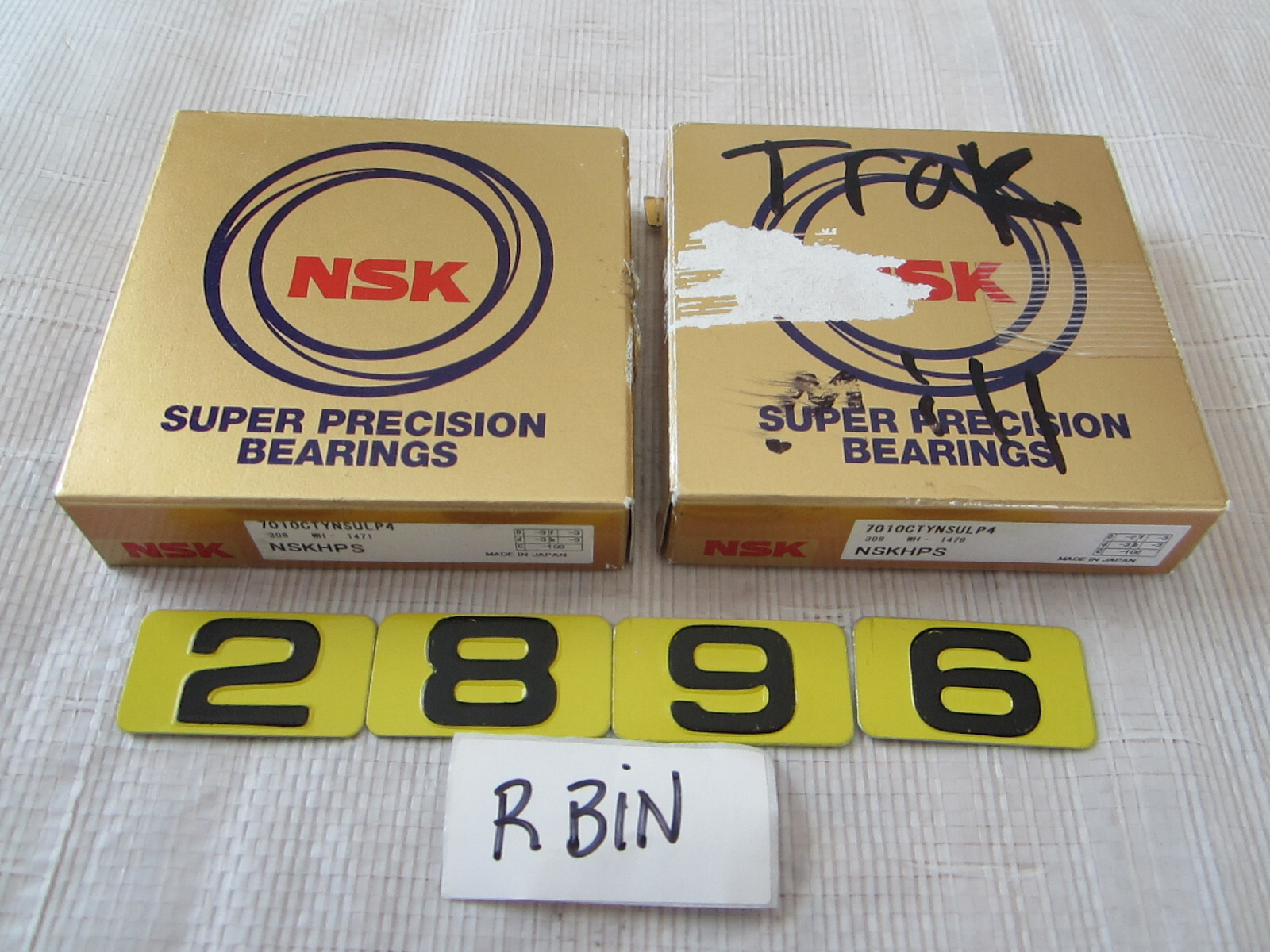 NSK 7010CTYNSULP4 SPINDLE BEARING LOT OF 2