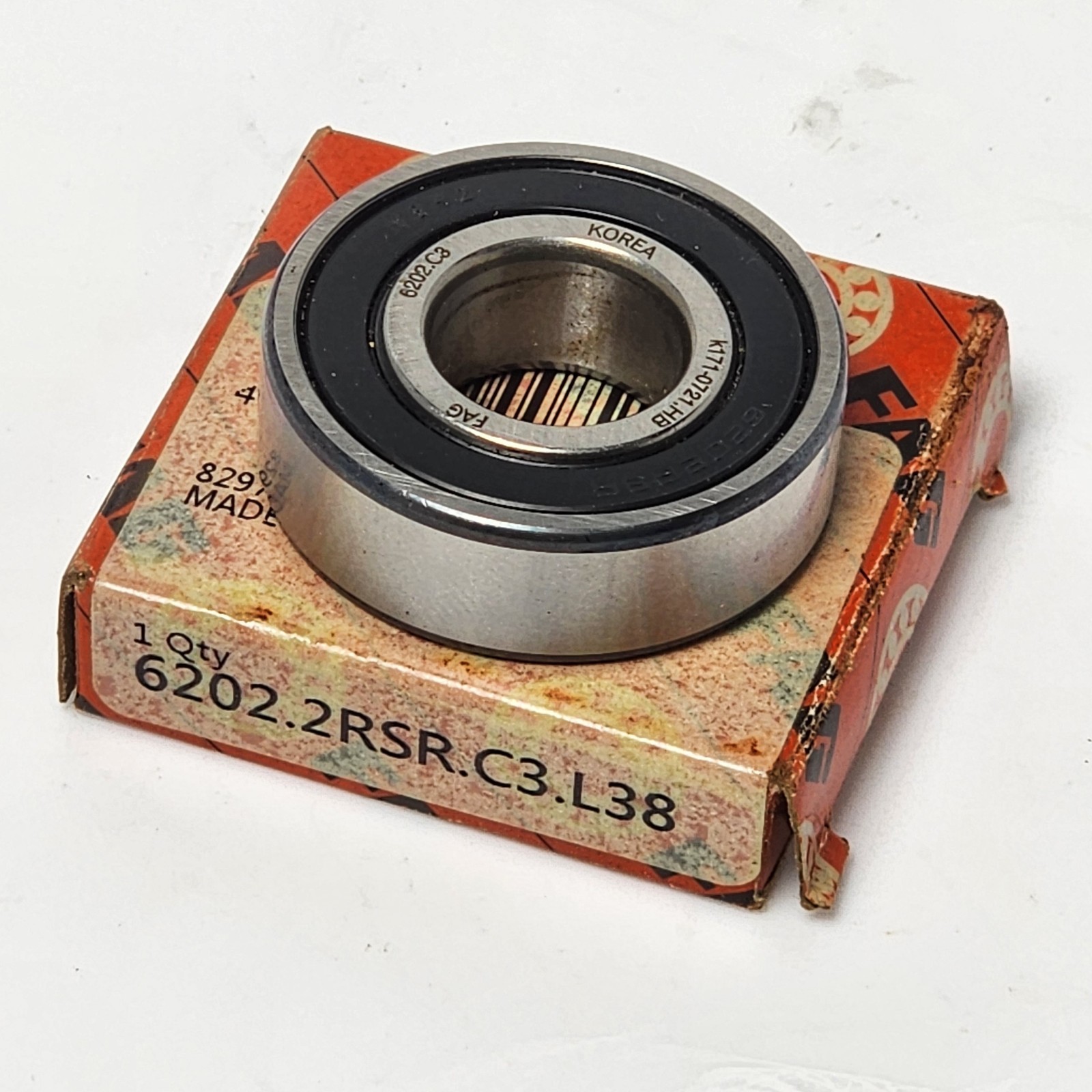 New FAG 6202 2RSR C3 L38 / 6202-2RSR-C3-L38 Ball Bearing 15x35x11mm