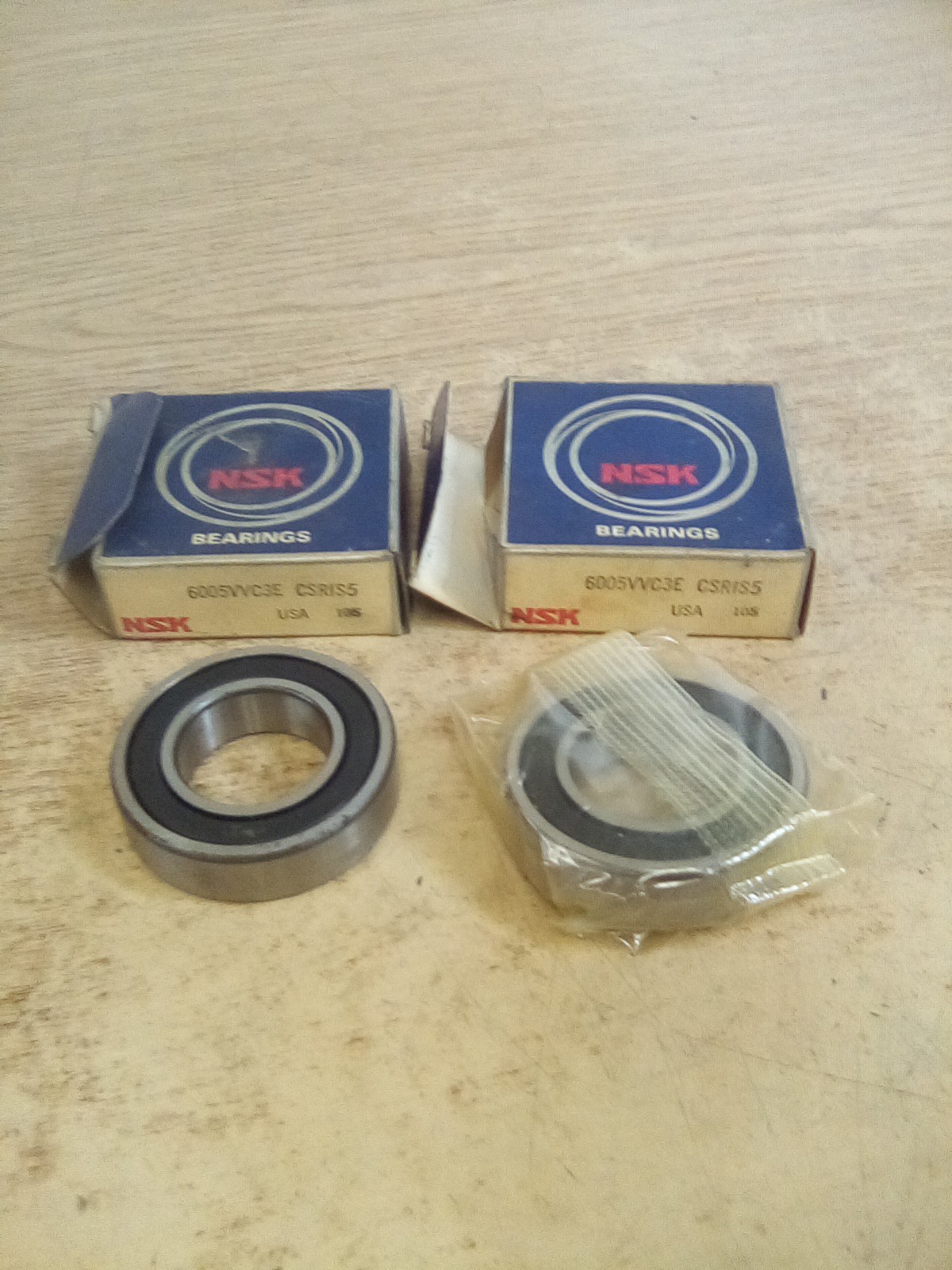 Lot Of 2 NSK 6005VVC3E Bearing