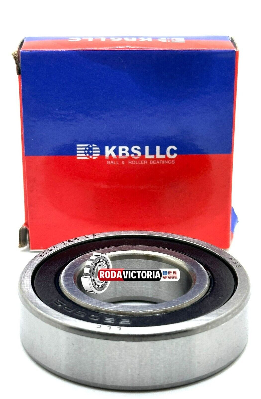 KBS 6206 2RS C3 DEEP GROOVE BALL BEARING, RUBBER SEALED 30x62x16 mm