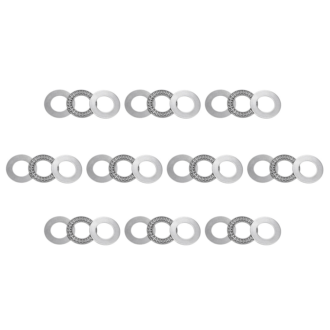 10pcs AXK2035 Thrust Needle Roller Bearings 20x35x2mm with AS2035 Washers