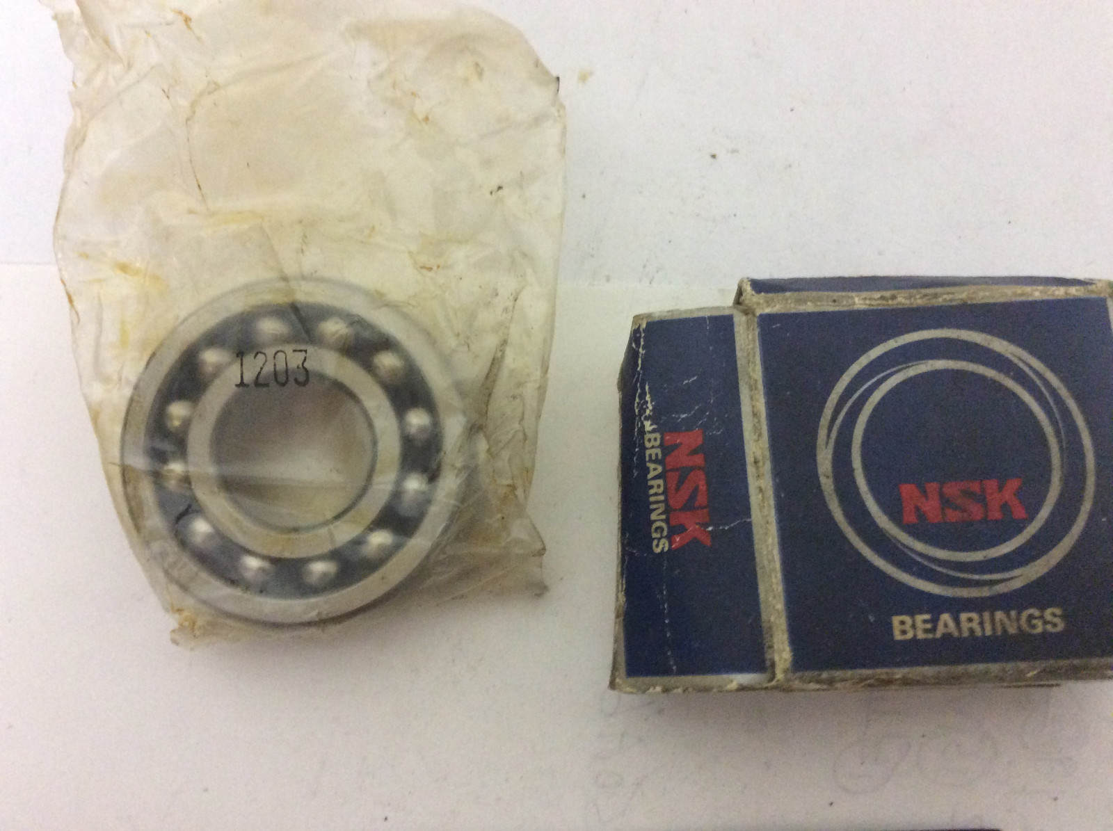 NSK 1203 Self Aligning Ball Bearing, 17mm ID X 40mm OD X 12mm Wide