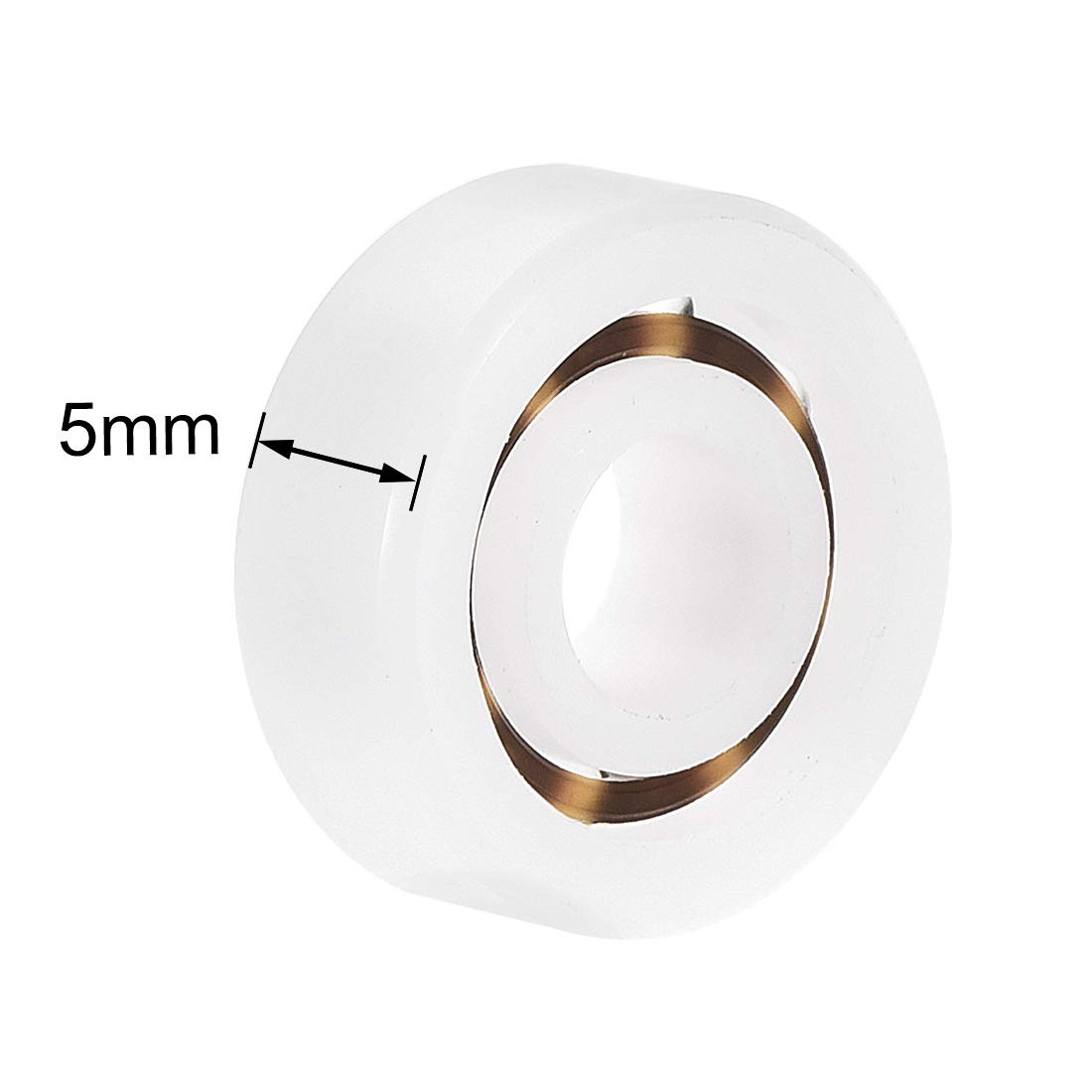 Uxcell 605 Plastic Bearings 5X14X5Mm Glass Ball Nylon Cage 5Pcs
