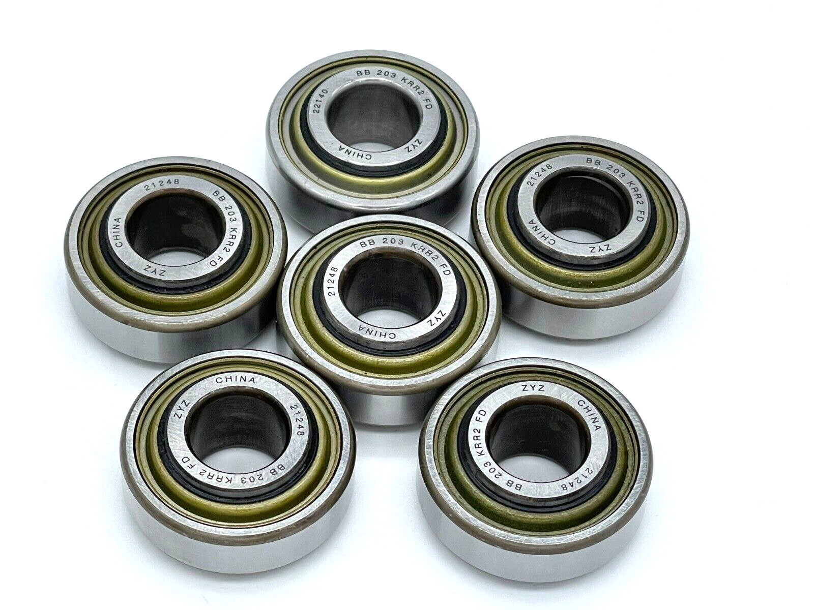 (QTY 6) BB203KRR2FD Ag Radial/Deep Groove Ball Bearing OEM Quality