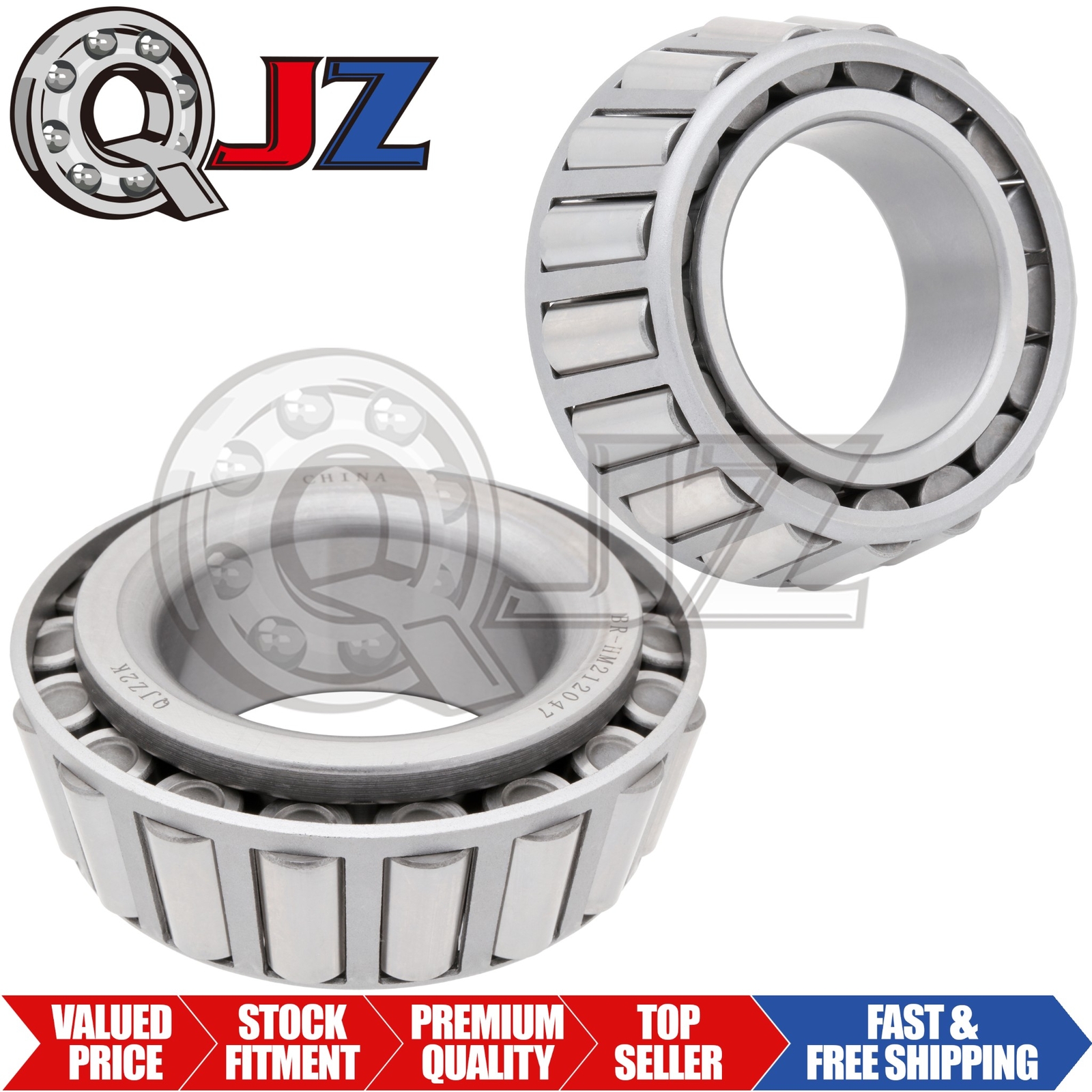 [2-Pack] HM212047 Tapered Roller Bearing Inner Cone 2.5″ (Bore) x 1.51″ (Width)