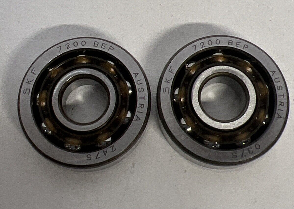 (Pack of 2QTY) 7200 BEP Angular Contact Ball Bearings, Single Row 10x30x9 mm
