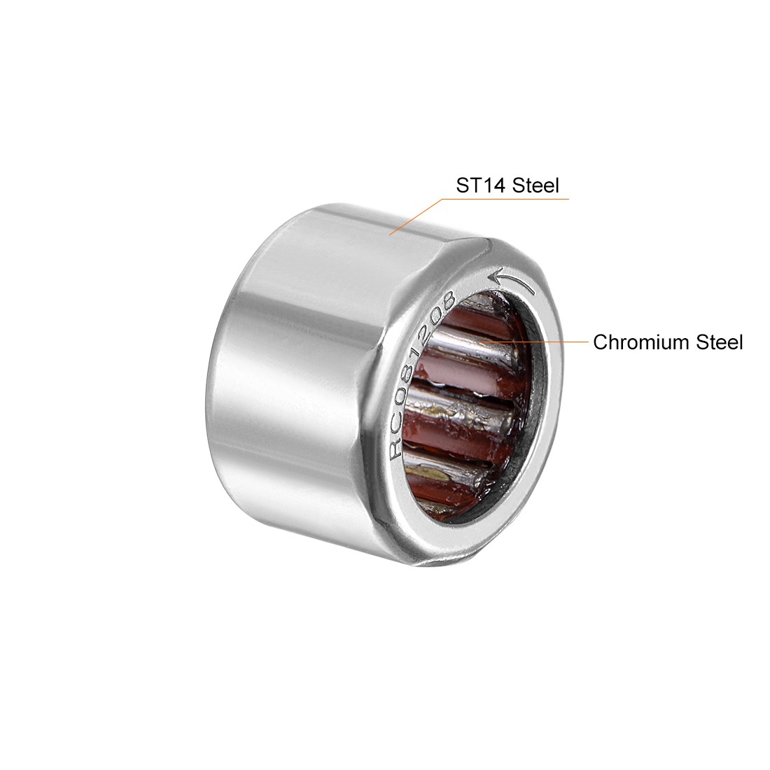 RC081208 Needle Roller Bearings One Way Bearing 1/2″x3/4″x1/2″ 2Pcs