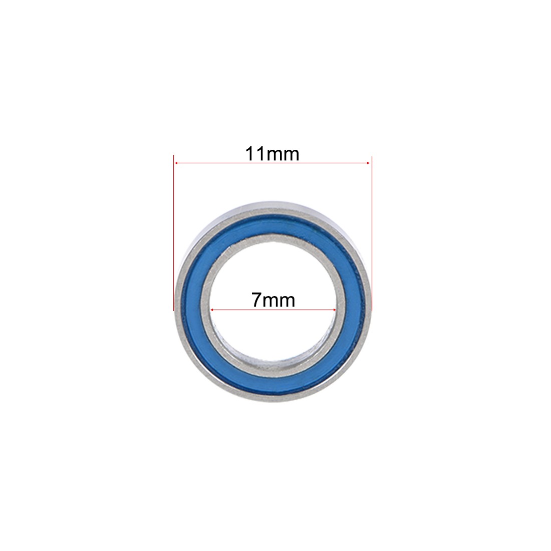 MR117-2RS Ball Bearings 7mmx11mmx3mm Double Sealed Chrome Steel Z2 ABEC1 10pcs