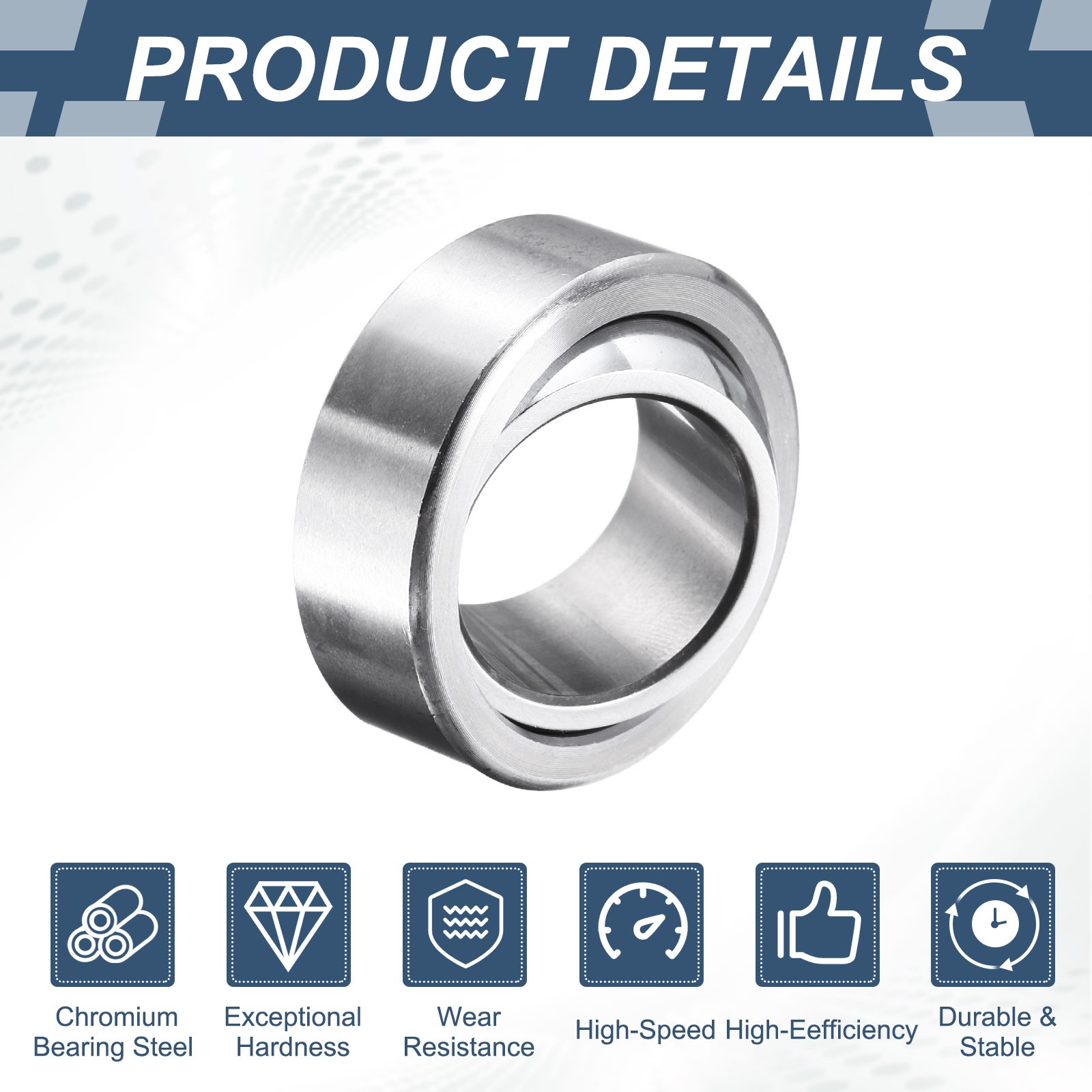 2Pcs GE20C Spherical Plain Bearing 20x35x12mm Bearing Steel Bearing ABEC-3