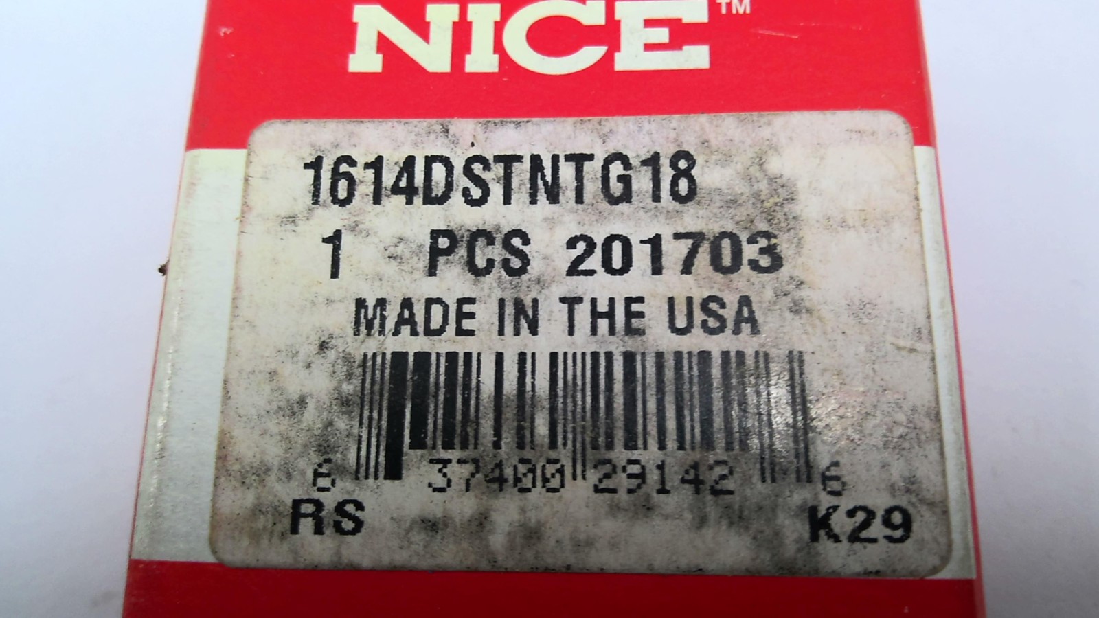 RBC Nice 1614DSTNTG18 Bearing