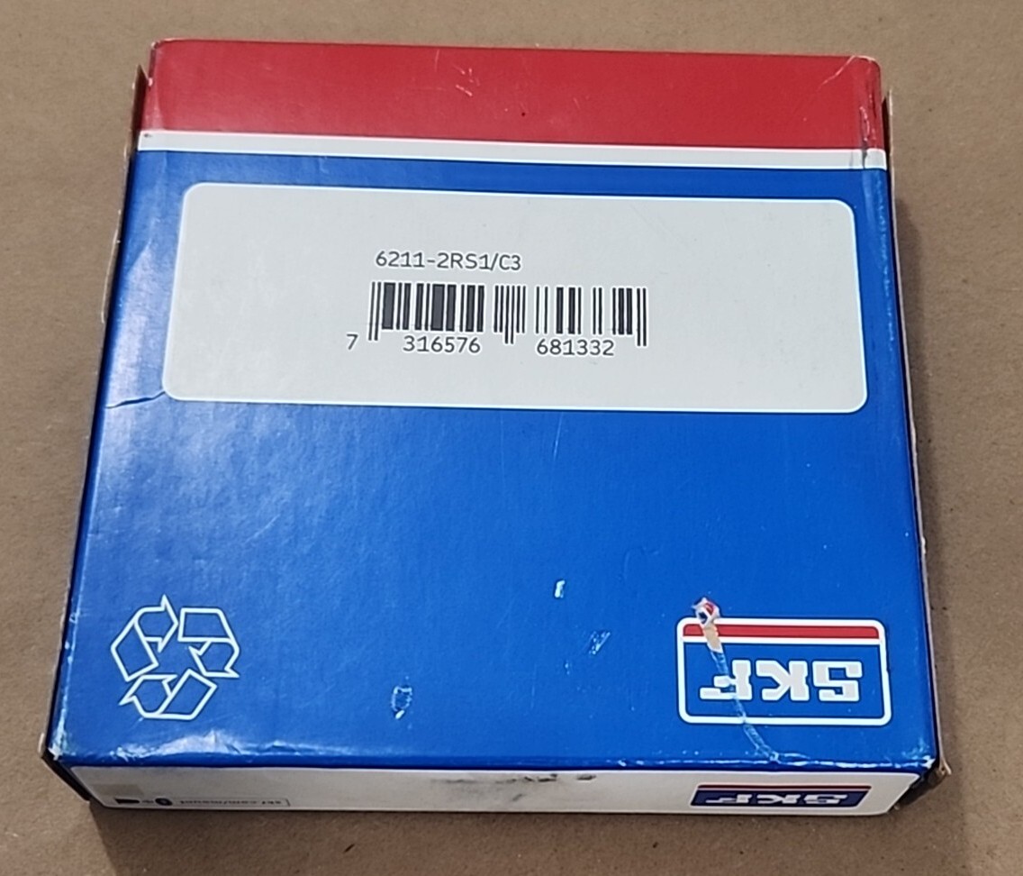 *FACTORY SEALED* SKF 6211-2RS1/C3 Deep Groove Ball Bearing 🇺🇸 Made + Warranty!