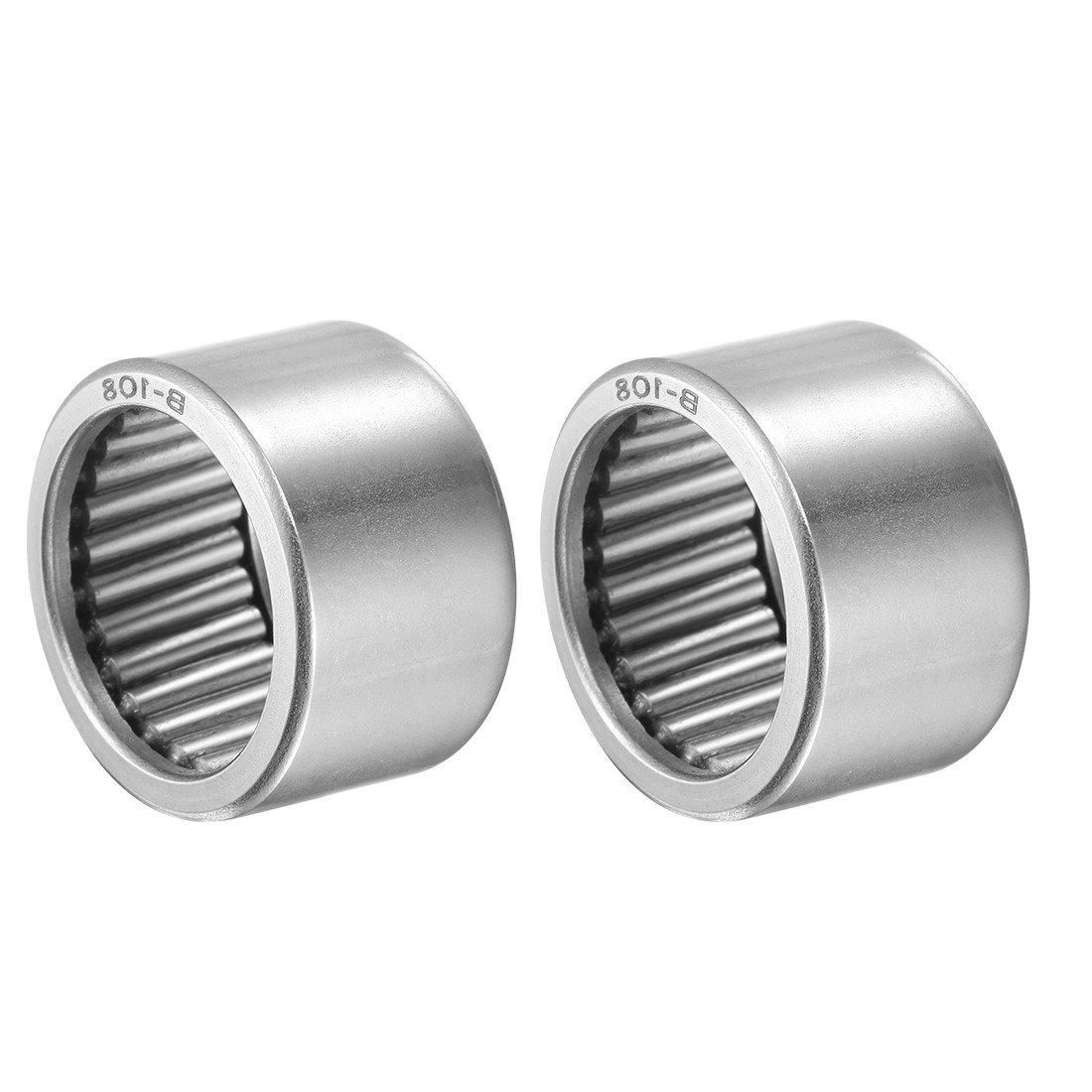 2x B108 Needle Roller Bearings 5/8″x13/16″x1/2″ Open Full Complement Drawn Cup