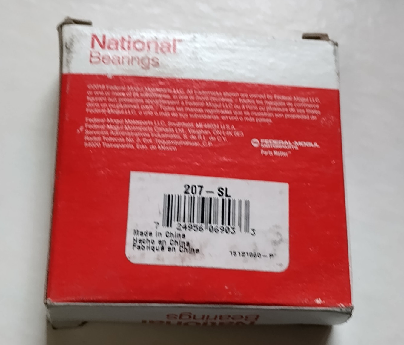 NOS National Bearings 207-SL 207SL Single-row Deep Groove Ball Bearing