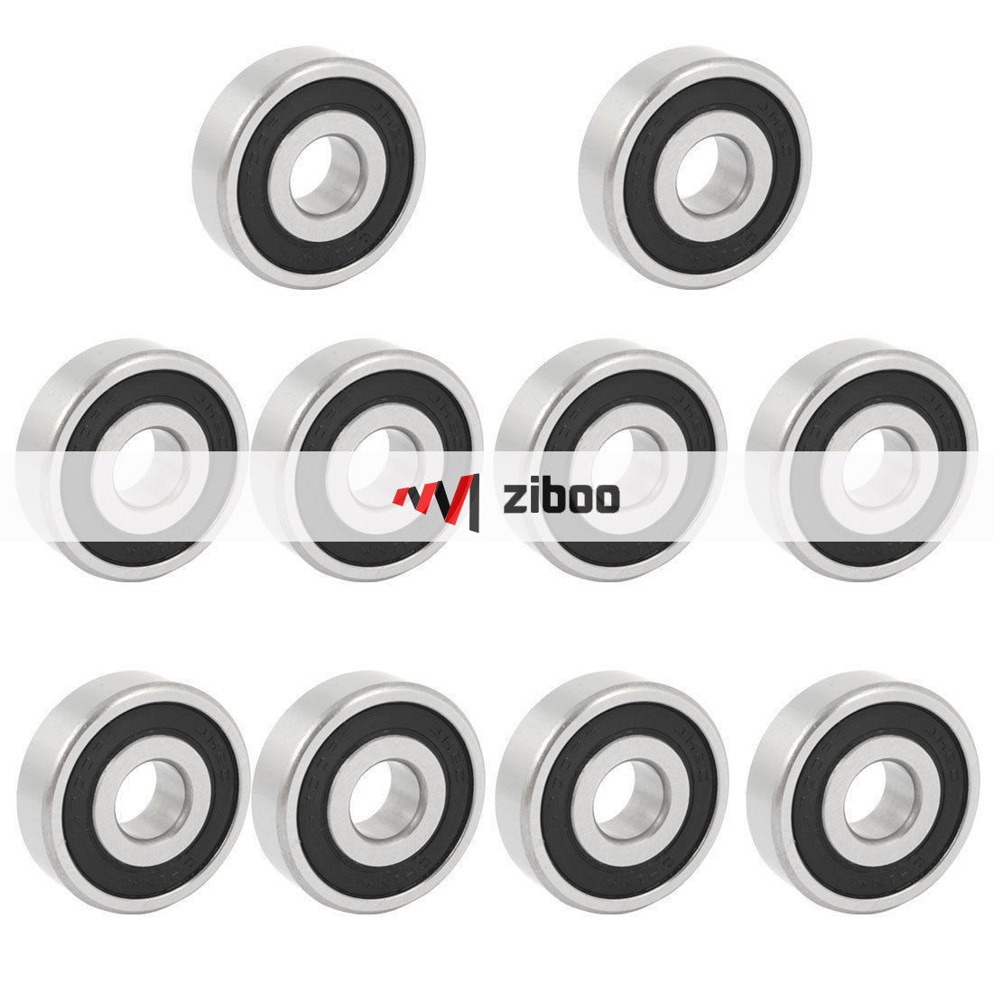 10Pcs 6200RS Shielded Deep Groove Radial Ball Bearings 10mmx30mmx9mm SilverTon
