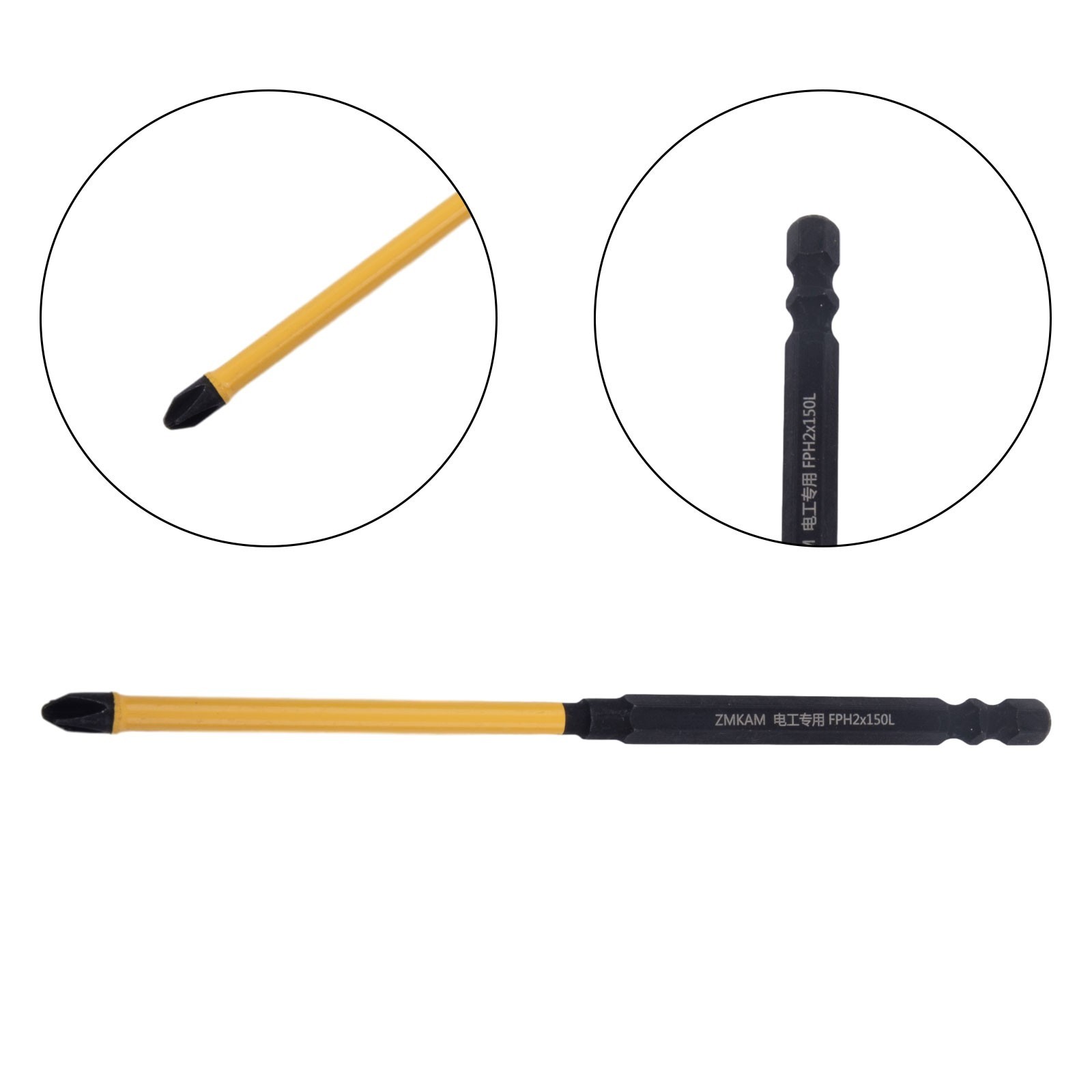 Rust Resistant Magnetic Screwdriver Bit Set FPH2 for S 2 Alloy Steel 65 110