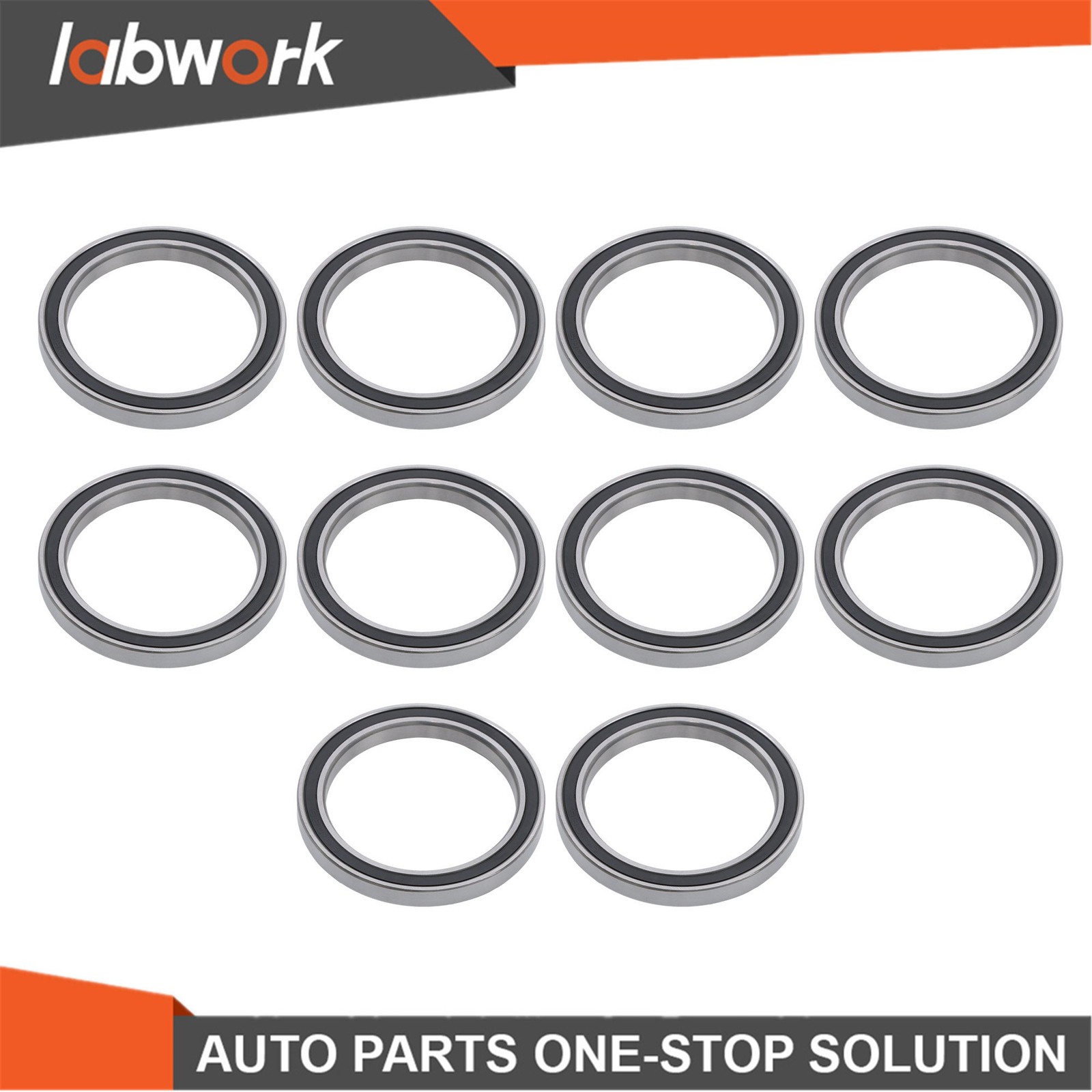Labwork 10pcs 6810-2RS Ball Bearings 50x65x7mm Double Sealed Pre-Lubricated