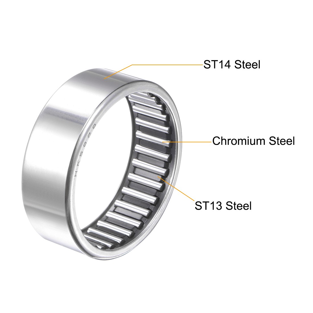 HK5020 Drawn Cup Needle Roller Bearings 50mm Bore 58mm OD 20mm Width