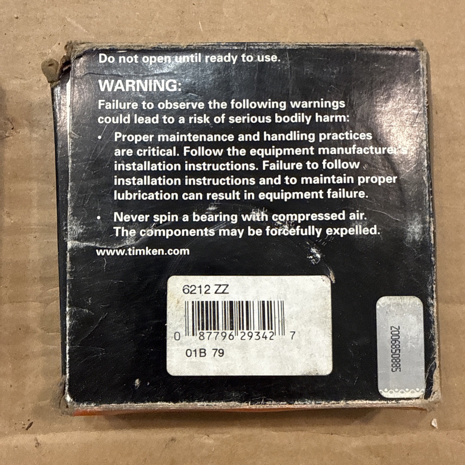 2 Timken 6212 ZZ Double Shielded Ball Bearings 60x110x22mm NOS New Pair