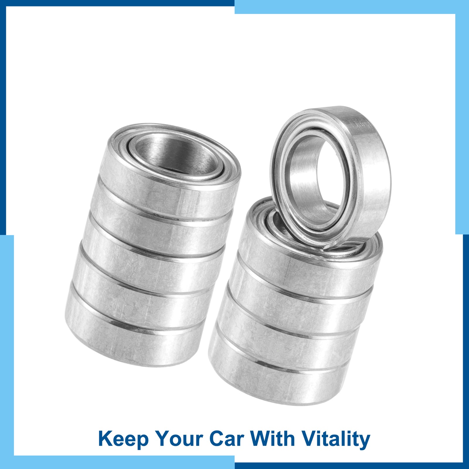 10Pcs 6x10x3mm Double Metal Shield MR106ZZ Car Deep Groove Ball Bearings