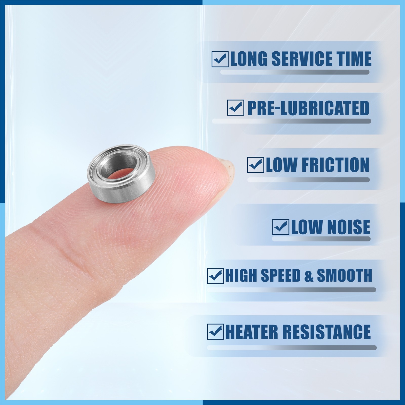 10Pcs 6x10x3mm Double Metal Shield MR106ZZ Car Deep Groove Ball Bearings