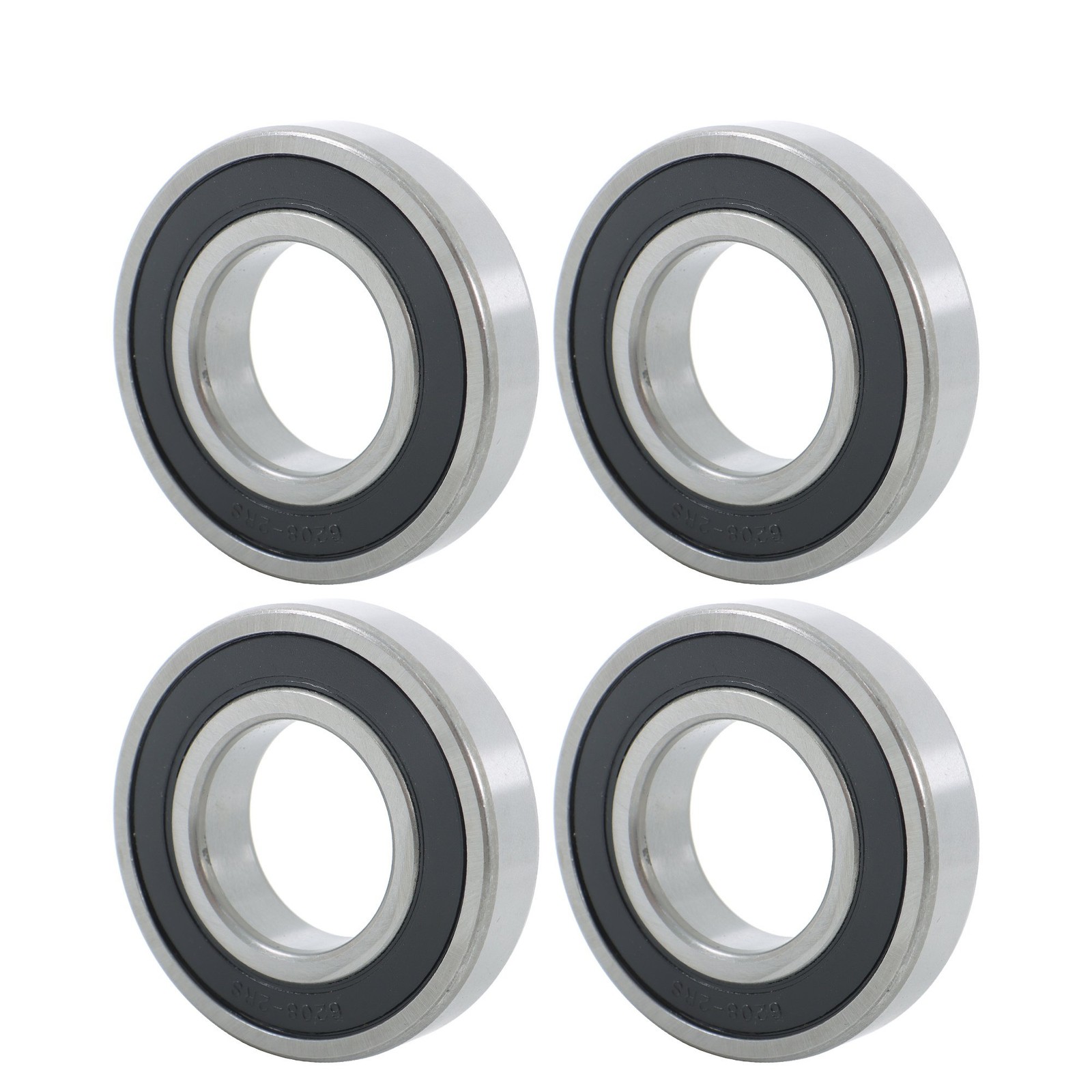 6208-2RS Deep Groove Bearings 4pcs 40mm x80mm x18mm Rubber Sealed