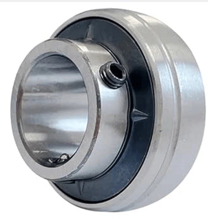 UC205-16 Insert Bearing 1″ Bore, Spherical OD, Set Screws, Lube Hole (Qty 1)