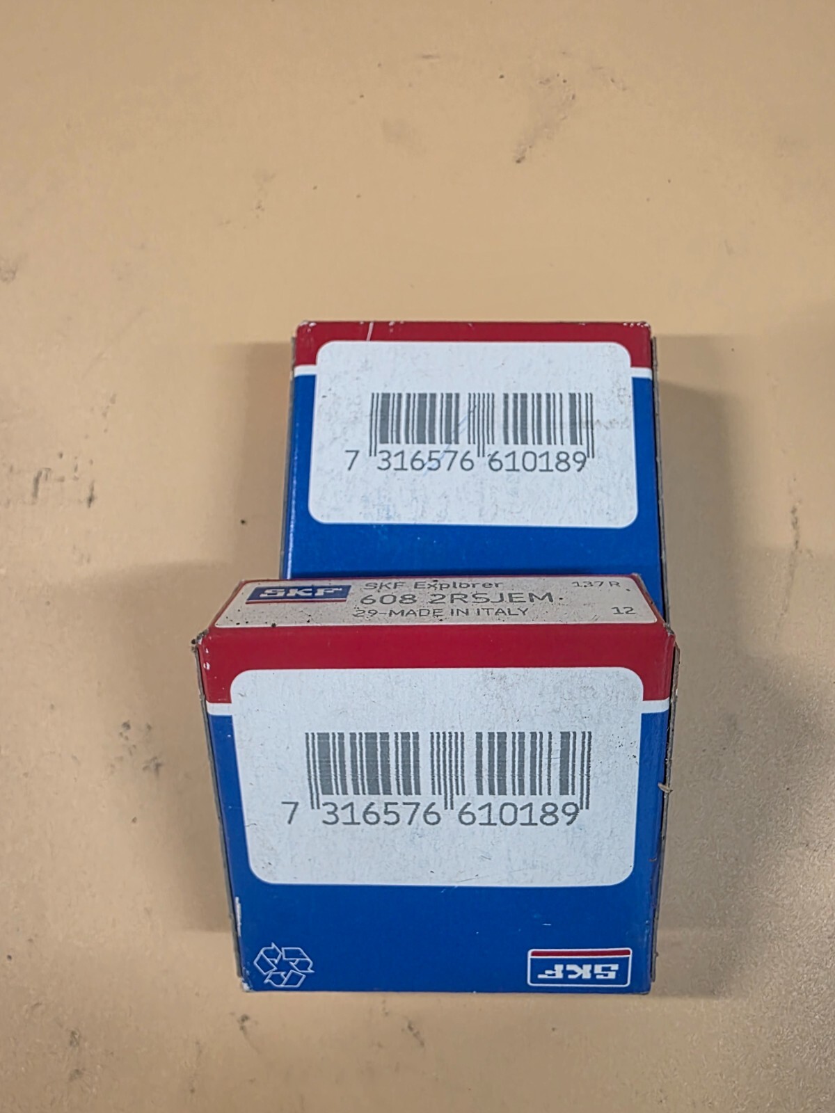 SKF 608 2RSJEM Bearing (Lot of 2)