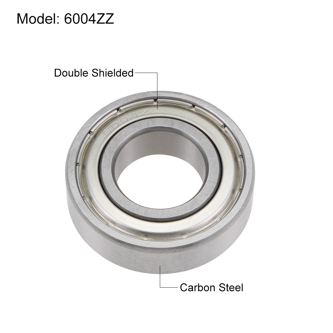 6004ZZ Deep Groove Ball Bearings Z2 20x42x12mm Double Shielded Carbon Steel