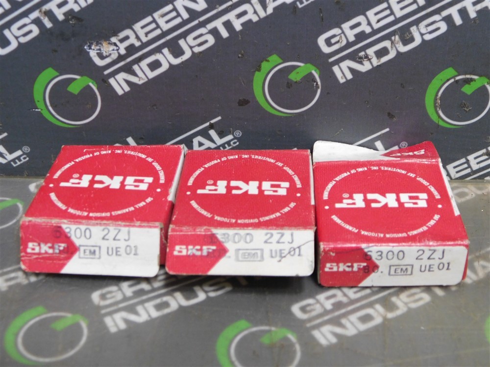 NEW Lot of 3 SKF 6300 2ZJ Deep Groove Ball Bearings 10mm Bore 35mm OD 11mm W