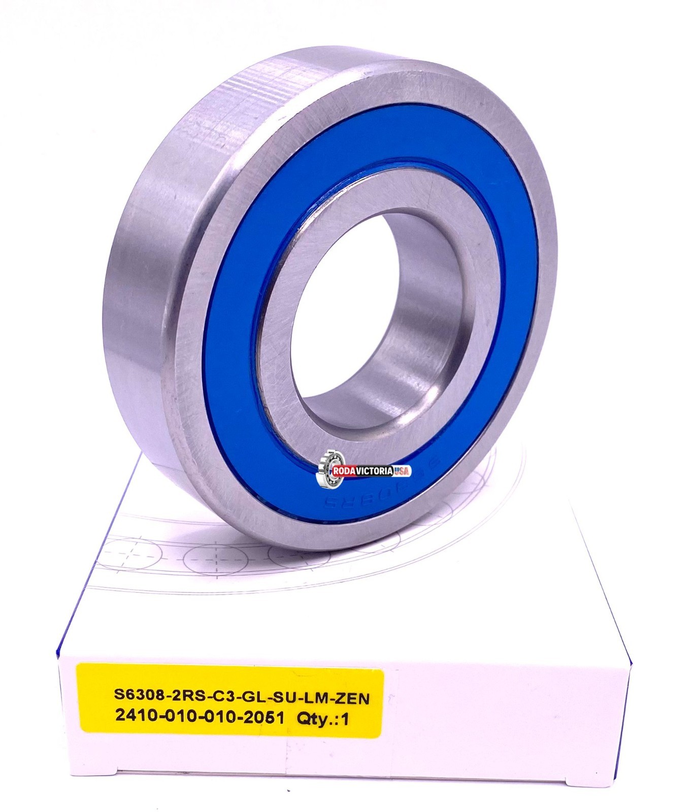 ZEN S6308 2RS Stainless Steel Ball Bearing Rubber Sealed W6308 2RS 40x90x23 mm