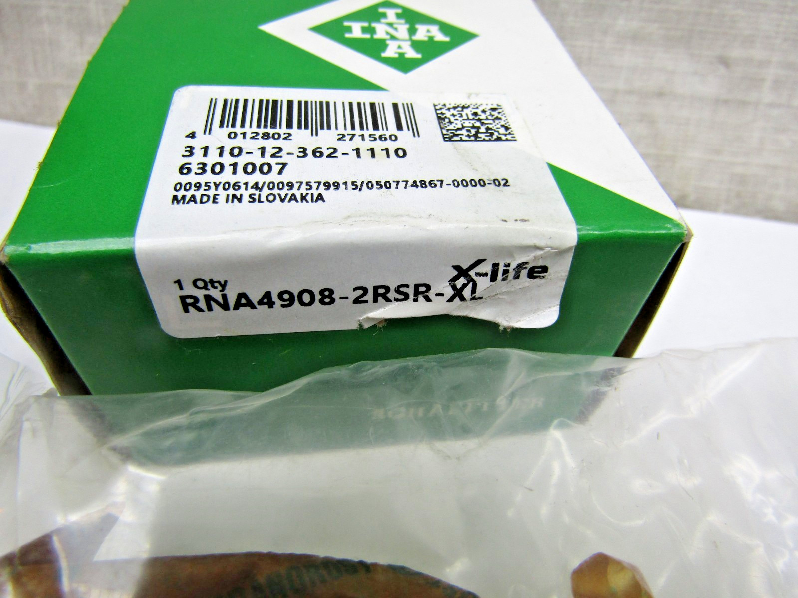INA RNA4908-2RSR XL 48mm x 62mm x 22mm Needle Roller Bearing