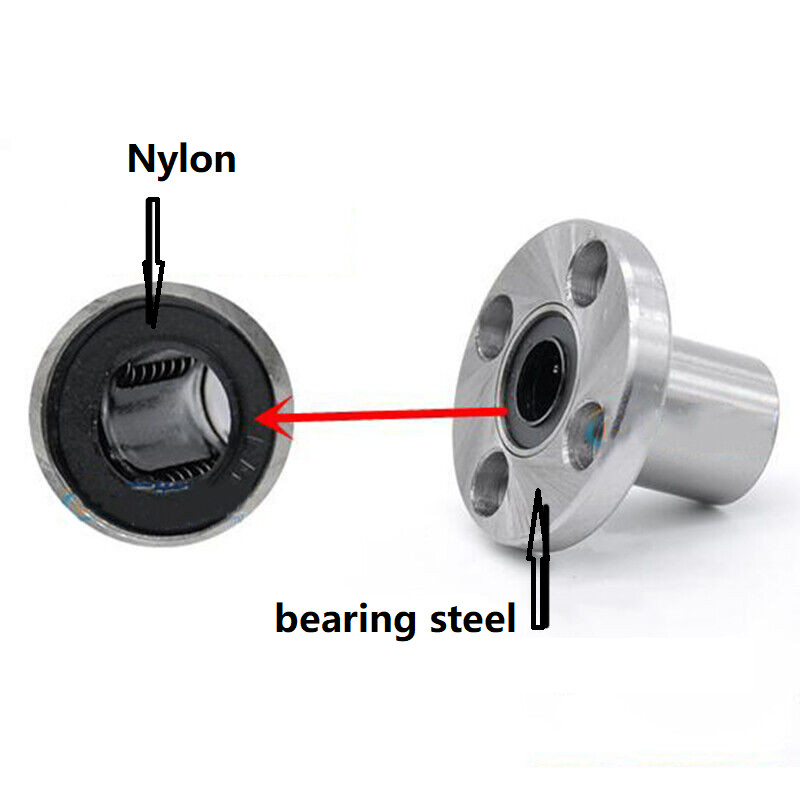 LMF6UU – LMF80UU Round Flange Router Shaft Linear Bushing Bearings Bore 6mm-80mm