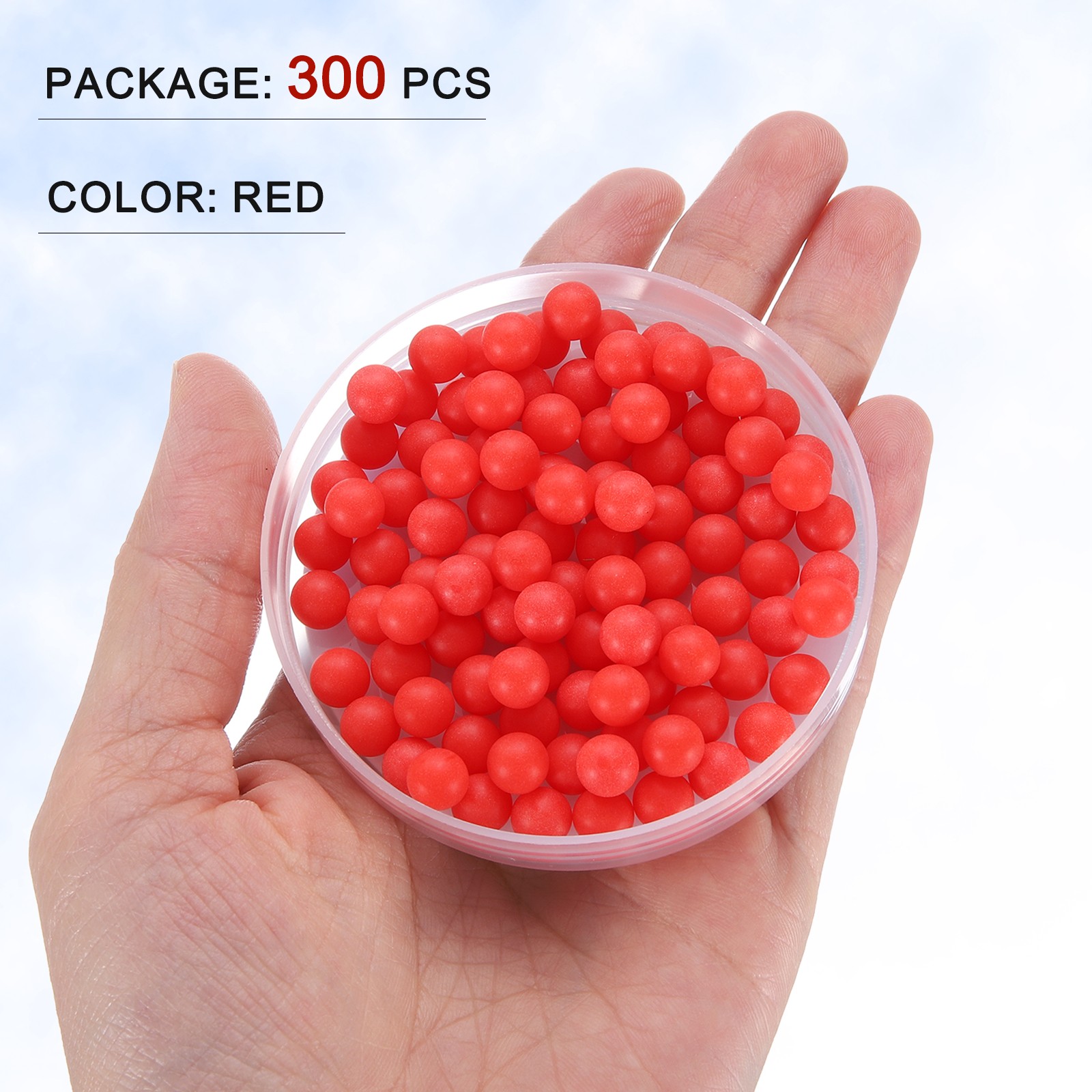 300pcs PP Plastic Bearing Balls 7mm Solid Plastic Balls G2 Precision, Red