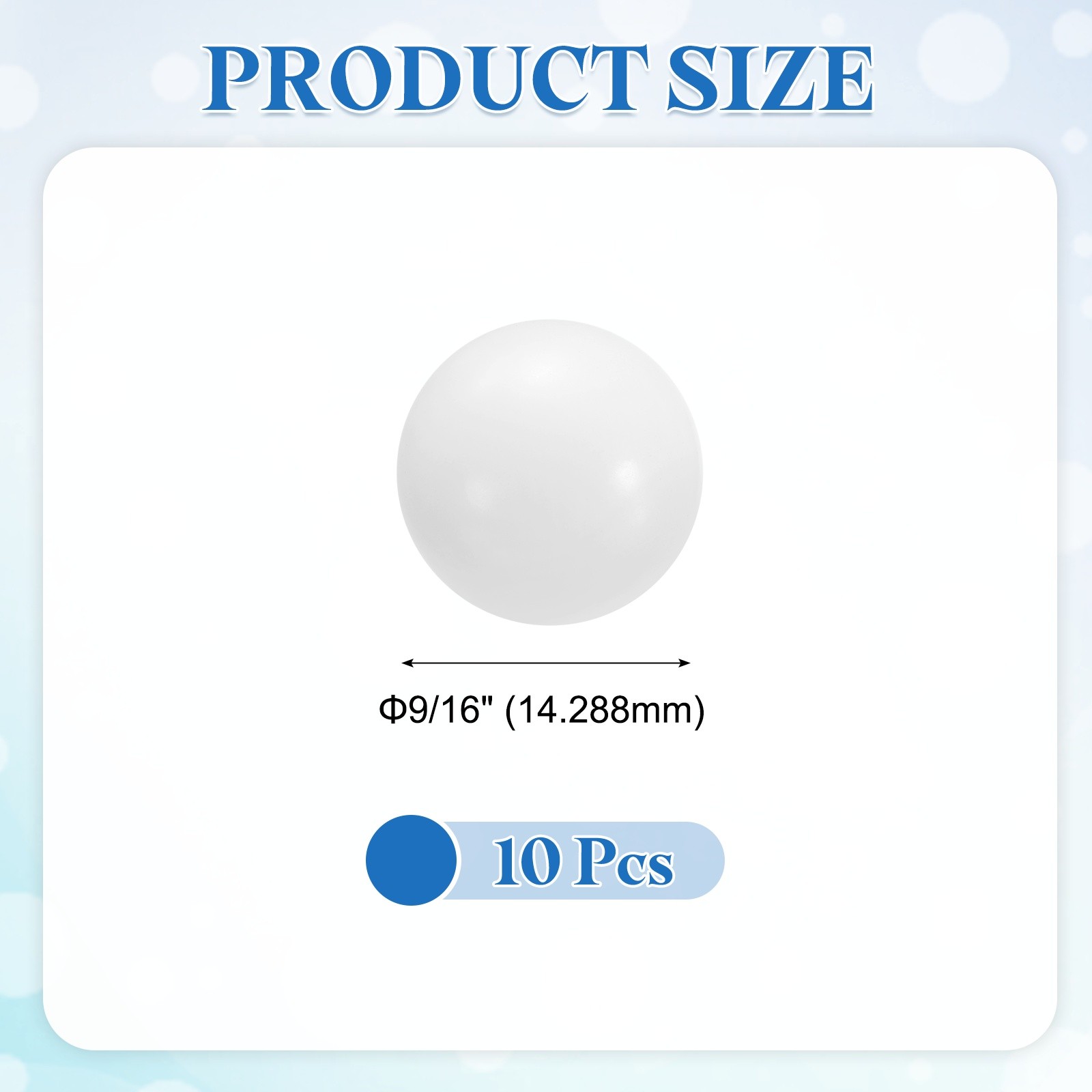 10 Pcs 14.288mm POM Bearing Balls Solid Plastic Bearing Ball Precision POM Balls