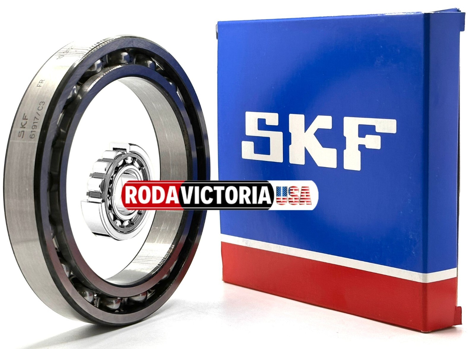 SKF FRANCE 61917 BALL BEARING, OPEN, NO SEALS SKF 6917 OPEN 85x120x18mm