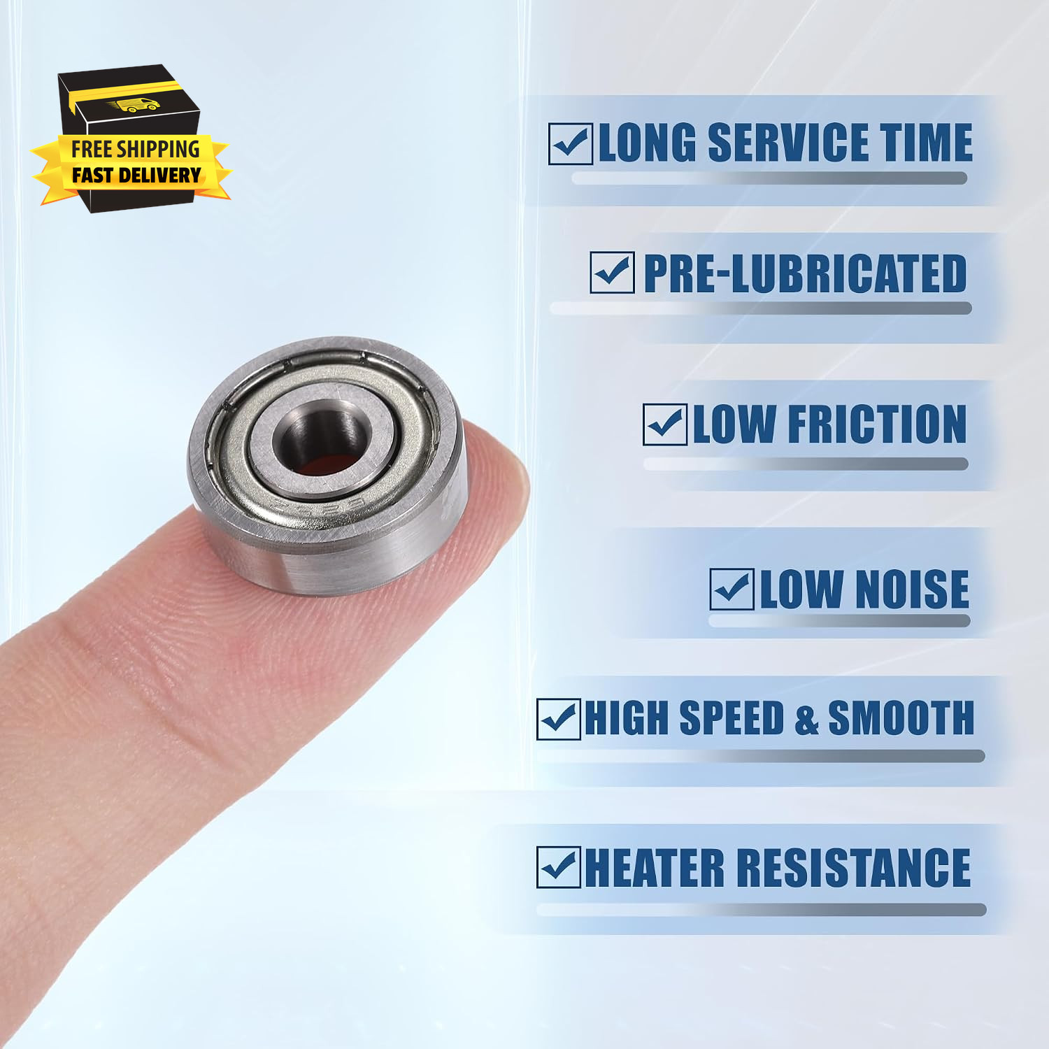 625ZZ 5X16X5Mm Double Metal Shield Single Row Deep Groove Ball Bearings Silver T